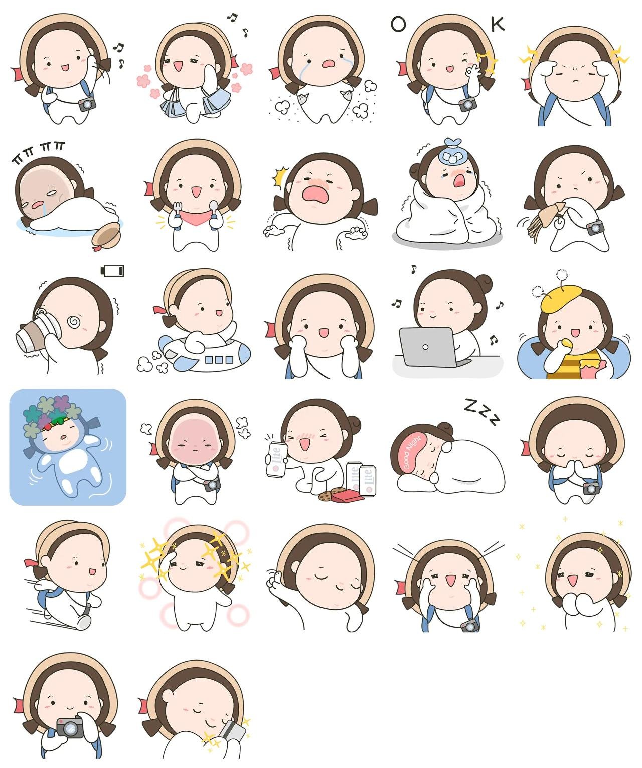 A Nice Traveler Animation/Cartoon,People sticker pack for Whatsapp, Telegram, Signal, and others chatting and message apps