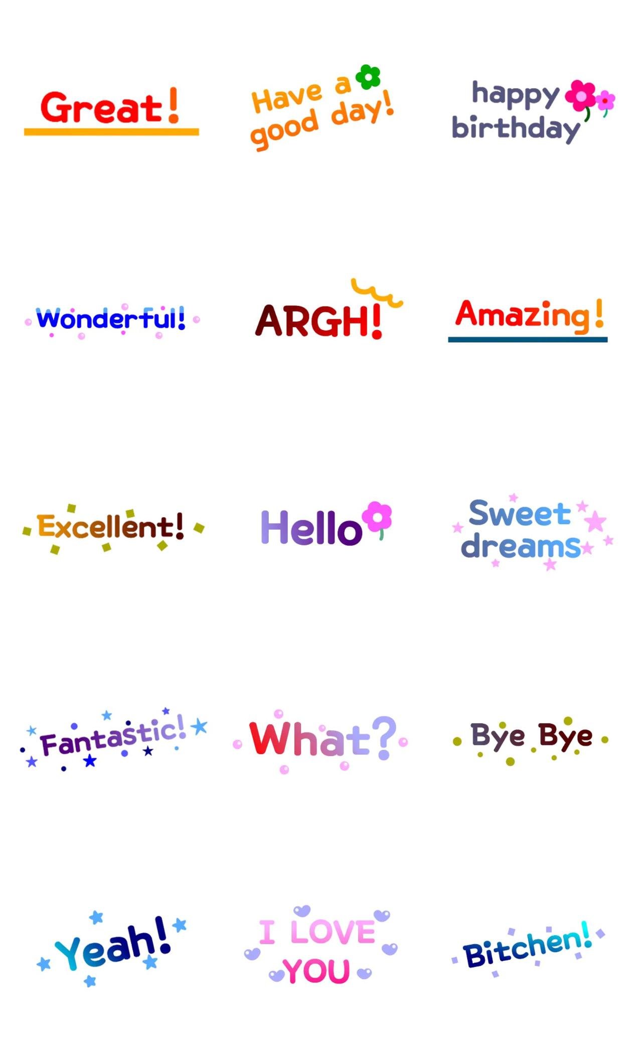 Text stickers for you Romance,Etc. sticker pack for Whatsapp, Telegram, Signal, and others chatting and message apps