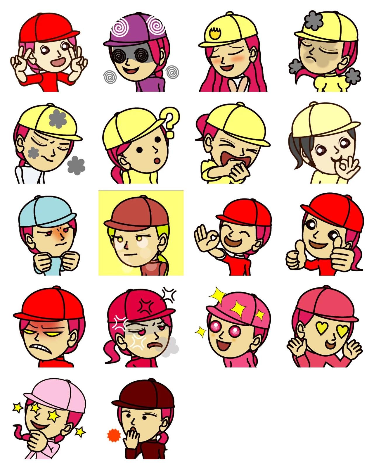 Good Ria Animation/Cartoon,People sticker pack for Whatsapp, Telegram, Signal, and others chatting and message apps