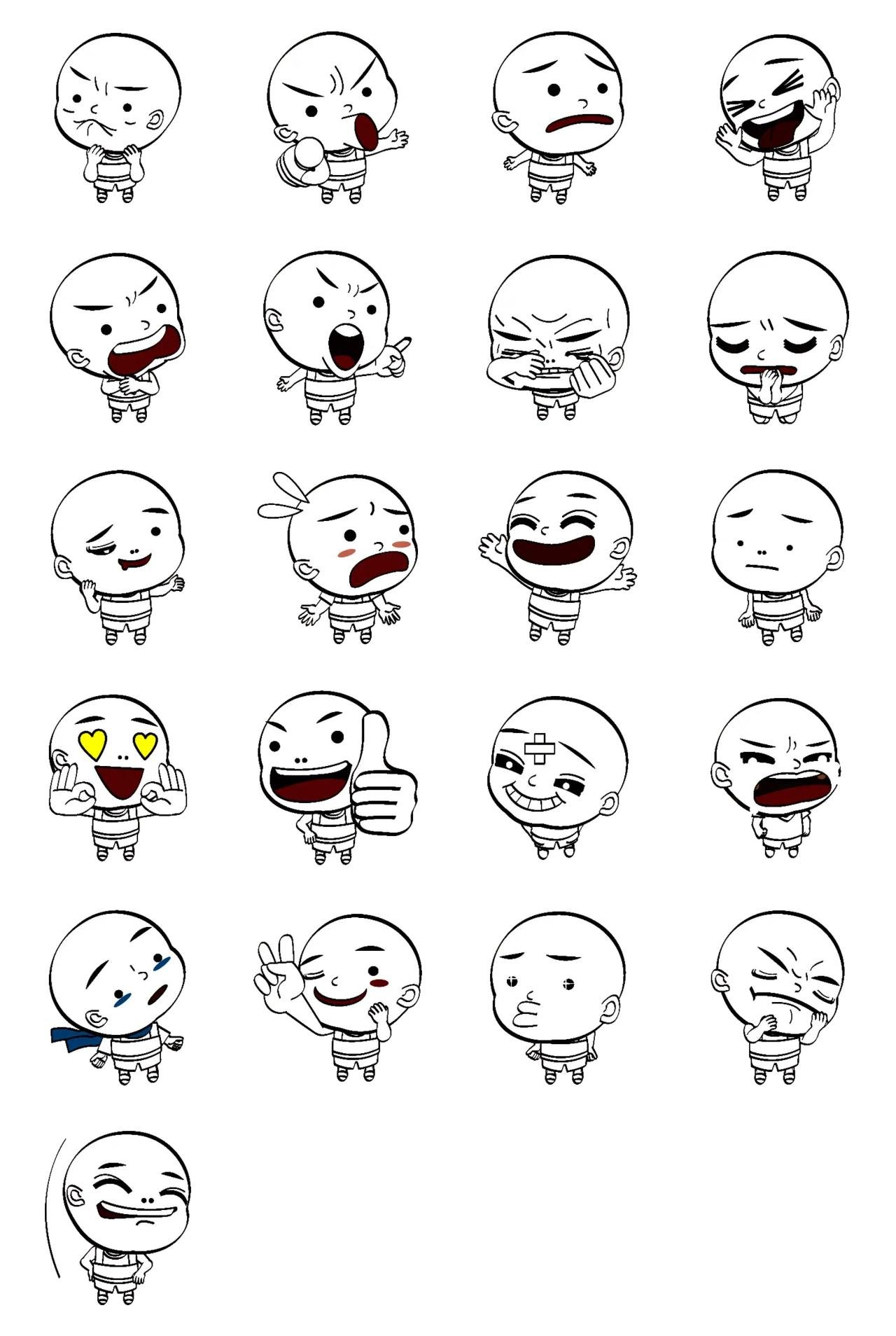 Emotional boy Animation/Cartoon,People sticker pack for Whatsapp, Telegram, Signal, and others chatting and message apps