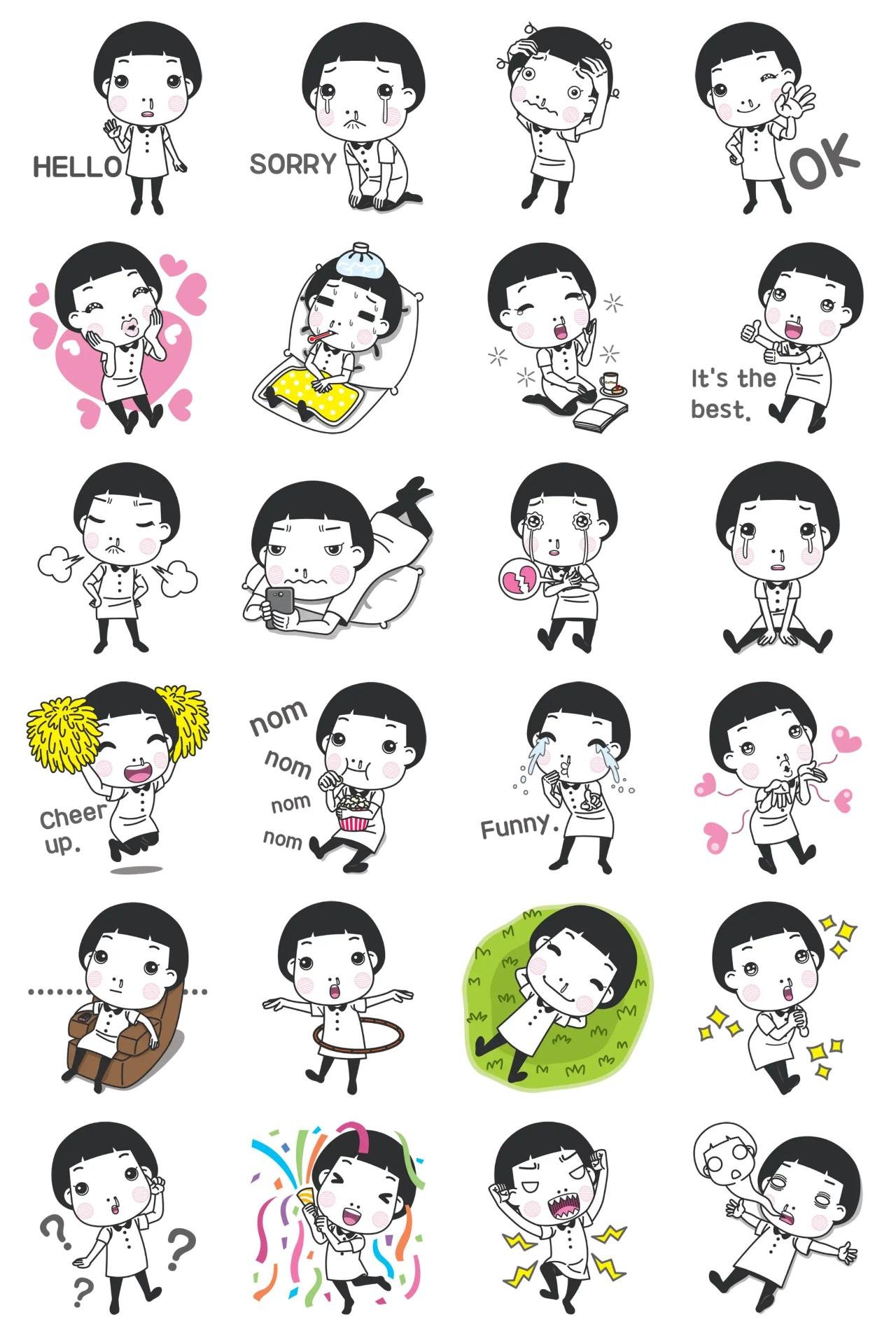 sunsim-i People,Romance sticker pack for Whatsapp, Telegram, Signal, and others chatting and message apps