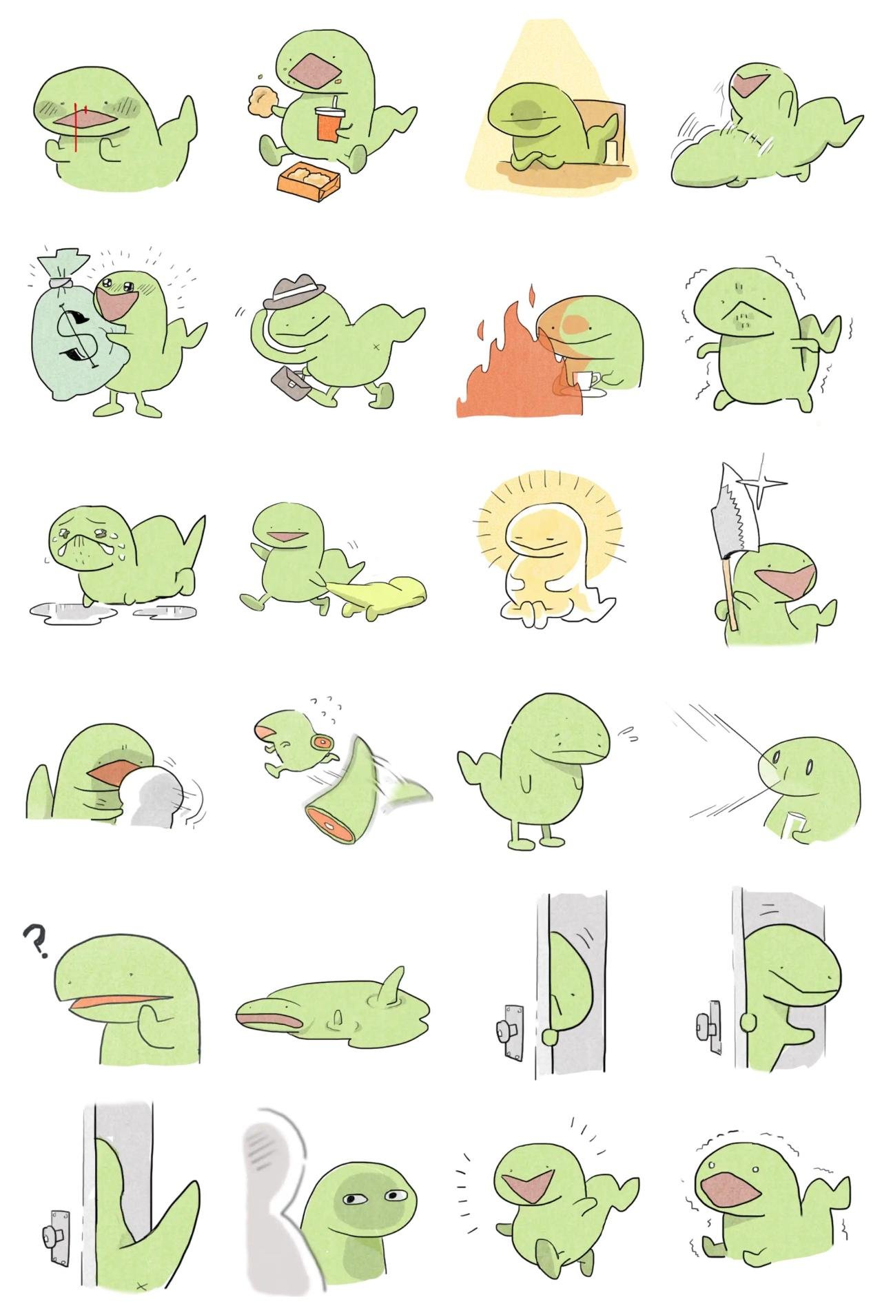 Lizagon the Lizard Dragon Animation/Cartoon,Animals sticker pack for Whatsapp, Telegram, Signal, and others chatting and message apps