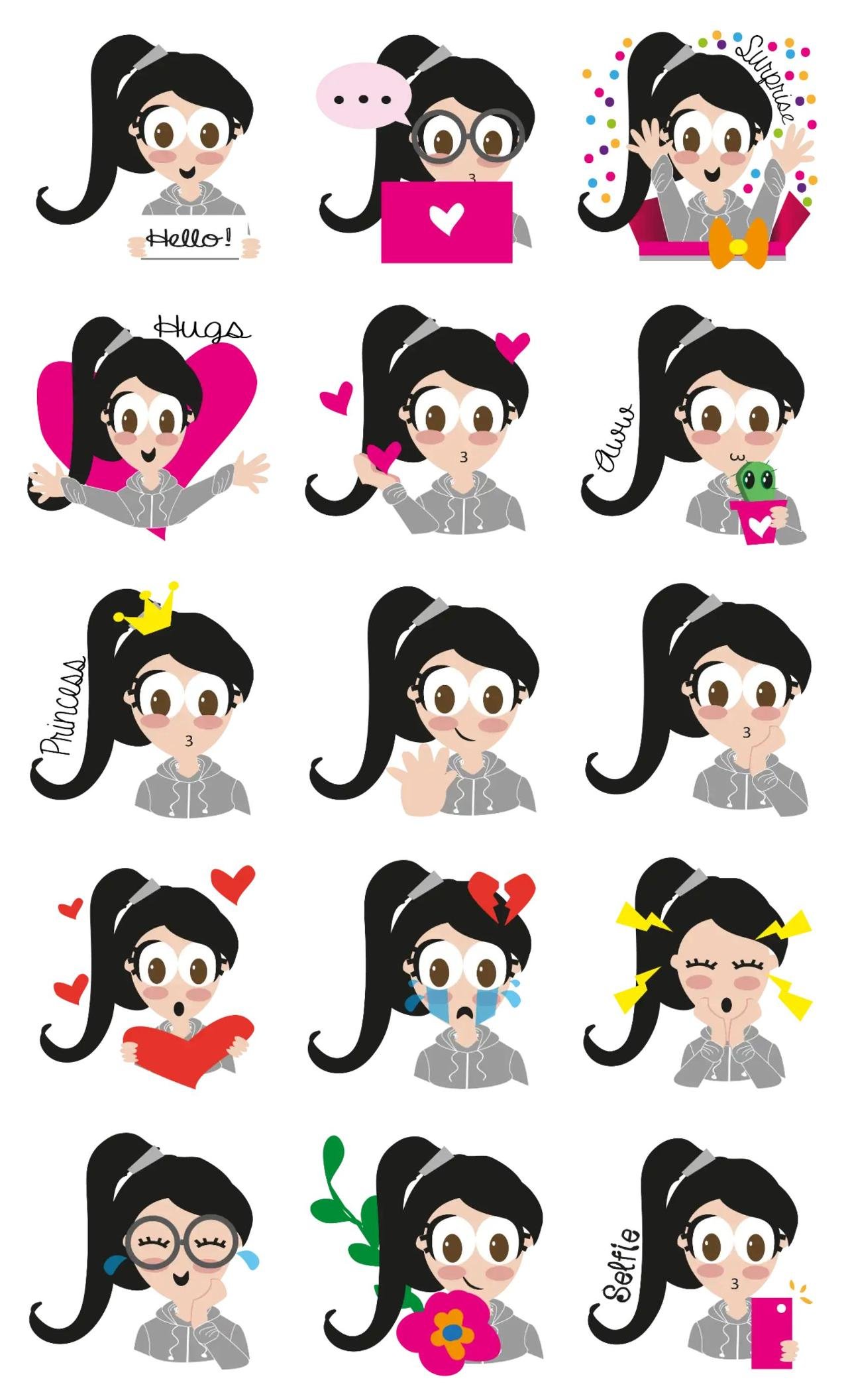 nayvel Animation/Cartoon,People sticker pack for Whatsapp, Telegram, Signal, and others chatting and message apps