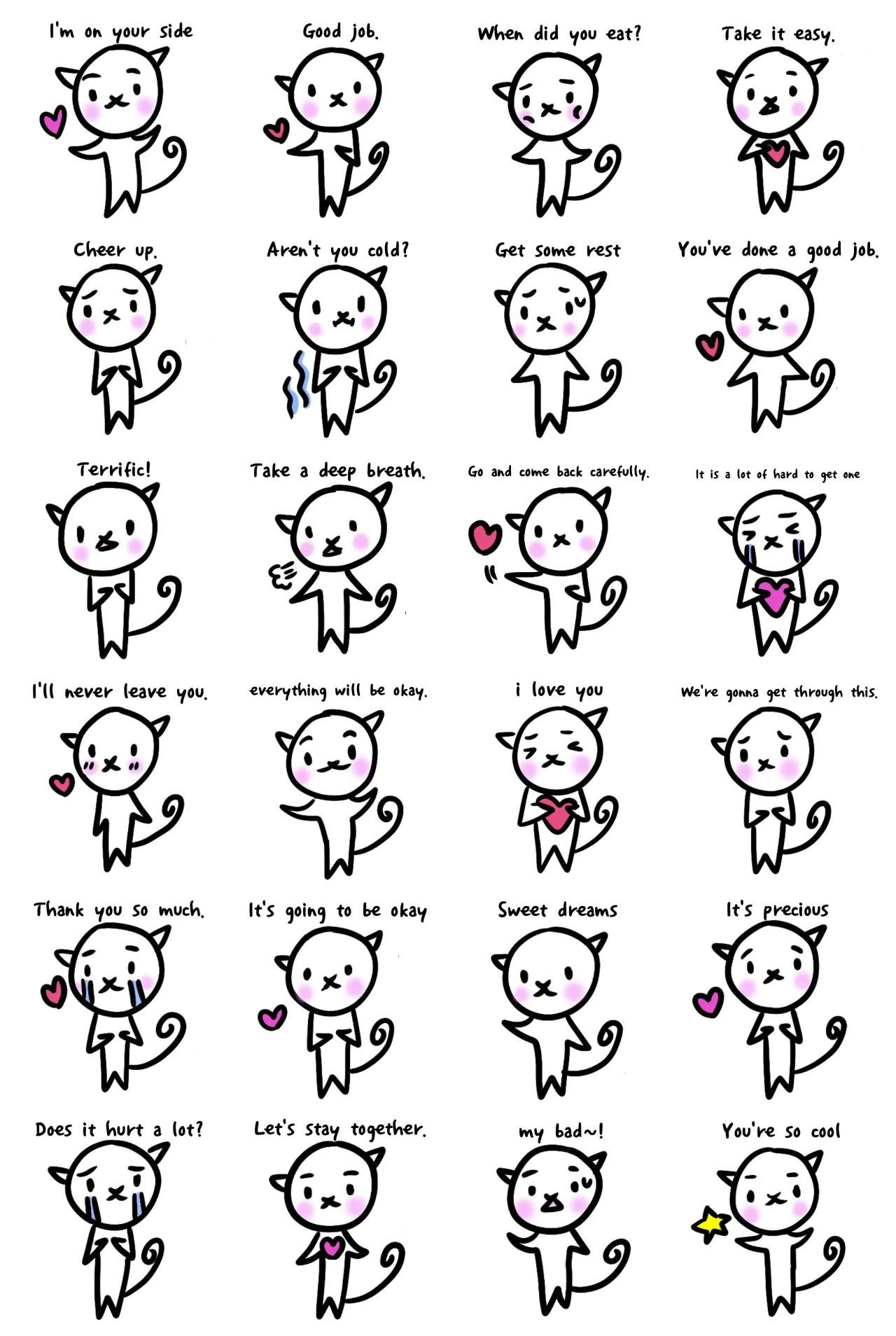 a sweet white cat for you Animation/Cartoon,Animals sticker pack for Whatsapp, Telegram, Signal, and others chatting and message apps