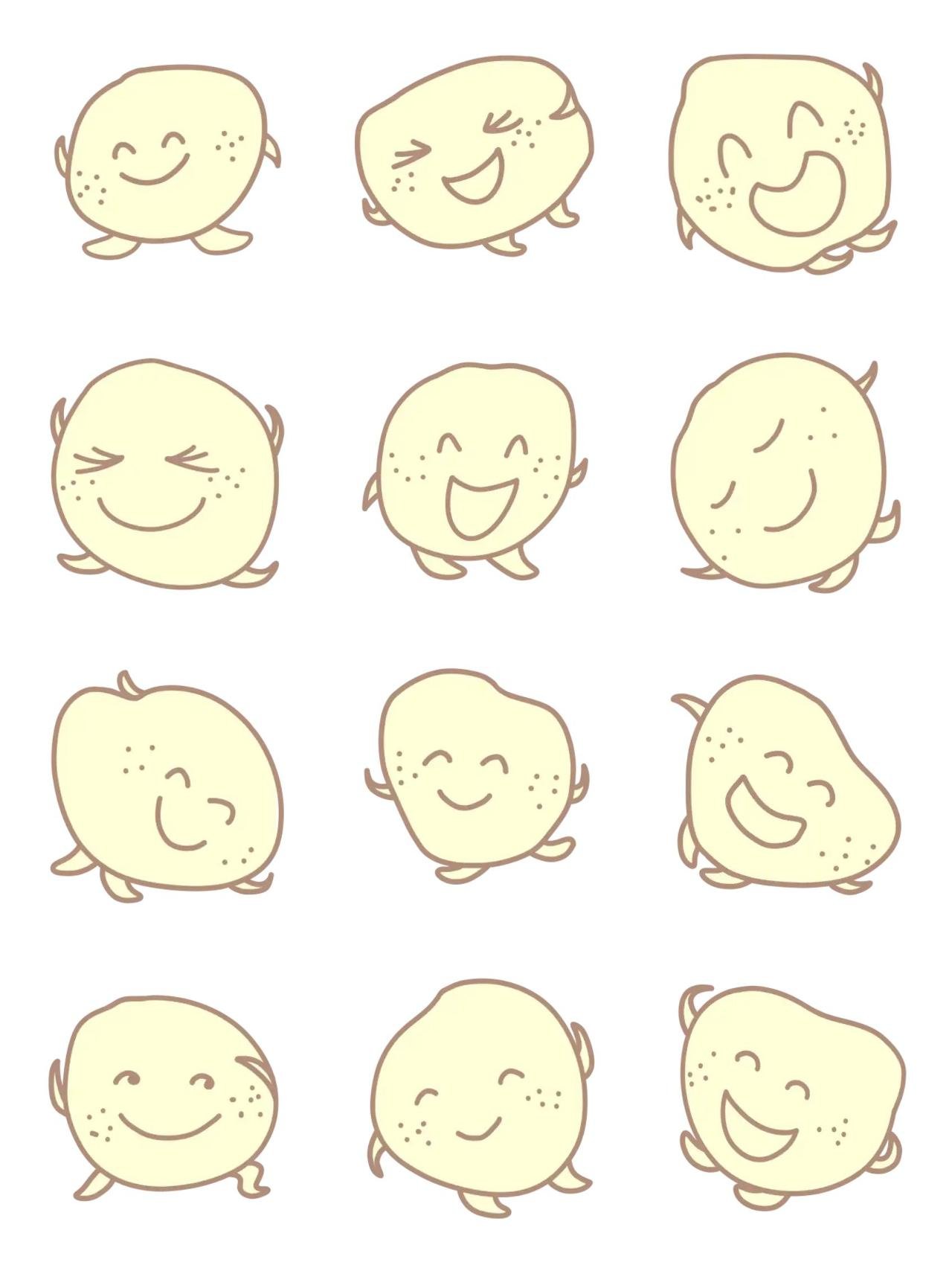 Happy Potato2 Food/Drink,People sticker pack for Whatsapp, Telegram, Signal, and others chatting and message apps