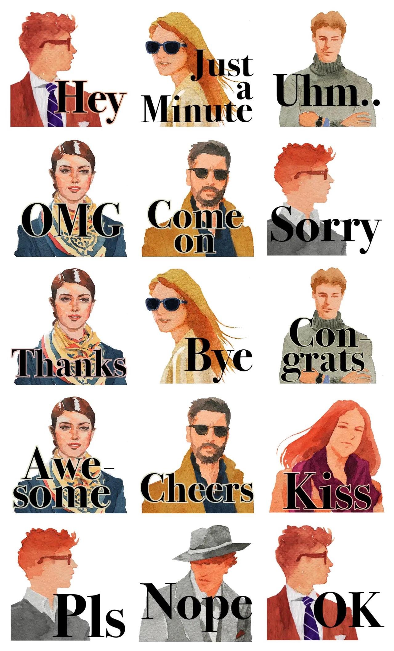 Fashion people (whatsapp) Celebrity,People sticker pack for Whatsapp, Telegram, Signal, and others chatting and message apps