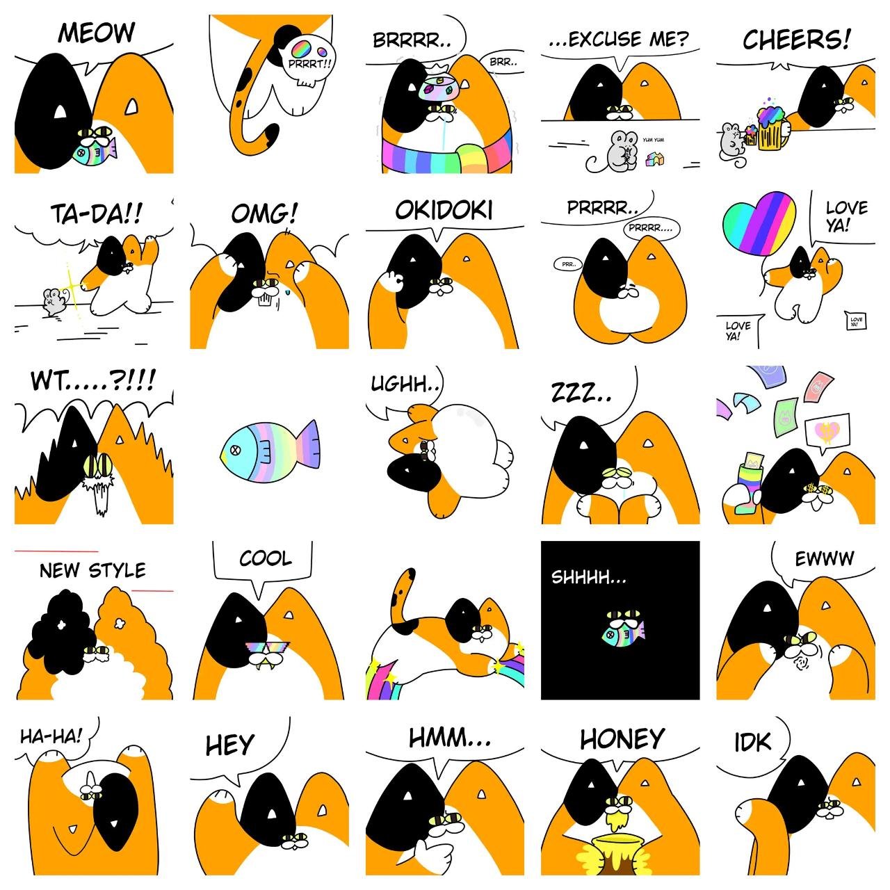 Kess the Cat Animals,Etc. sticker pack for Whatsapp, Telegram, Signal, and others chatting and message apps