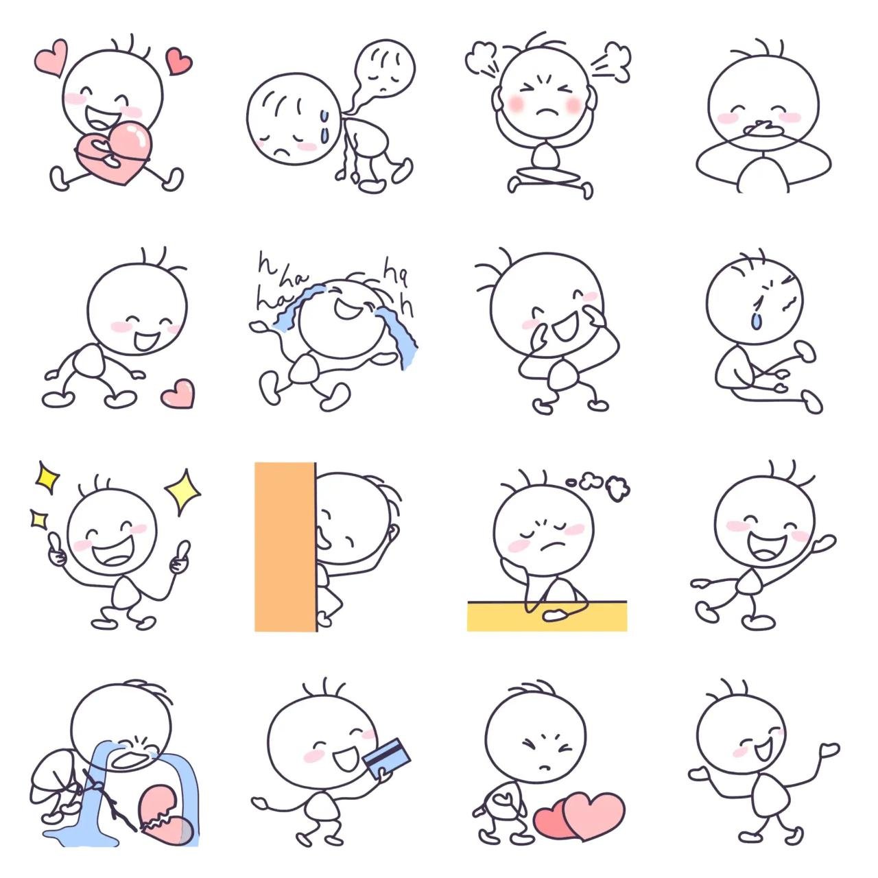 Lovely sugar boy 2 People,Romance sticker pack for Whatsapp, Telegram, Signal, and others chatting and message apps