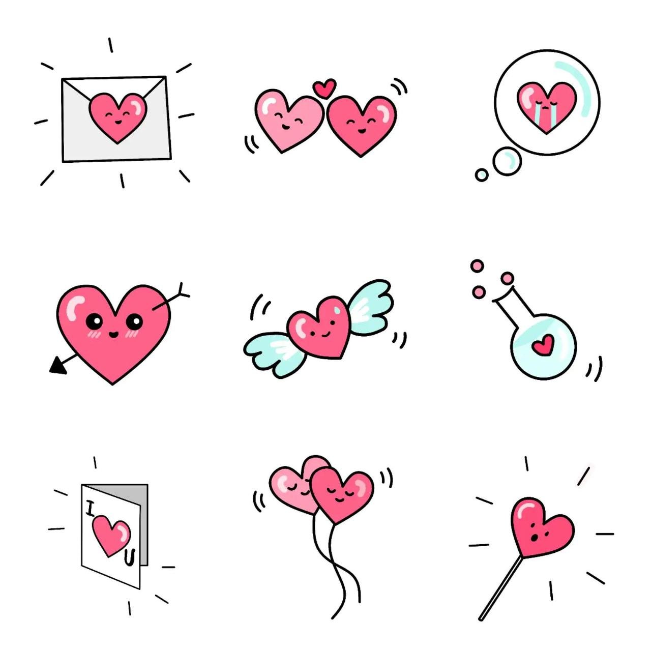 Heart Story People,Romance sticker pack for Whatsapp, Telegram, Signal, and others chatting and message apps