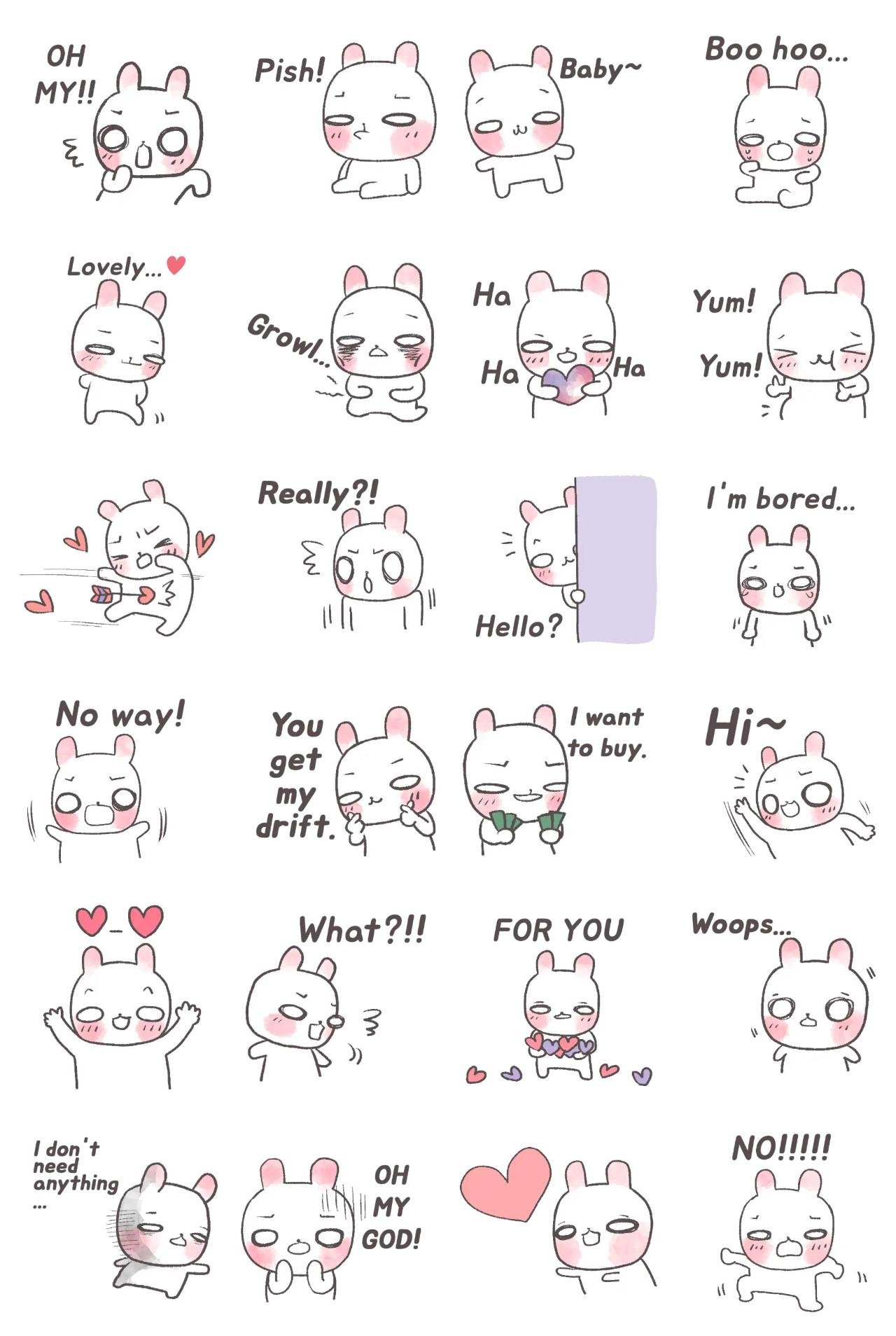 Lovely Ppoyazzy Animals,Etc. sticker pack for Whatsapp, Telegram, Signal, and others chatting and message apps