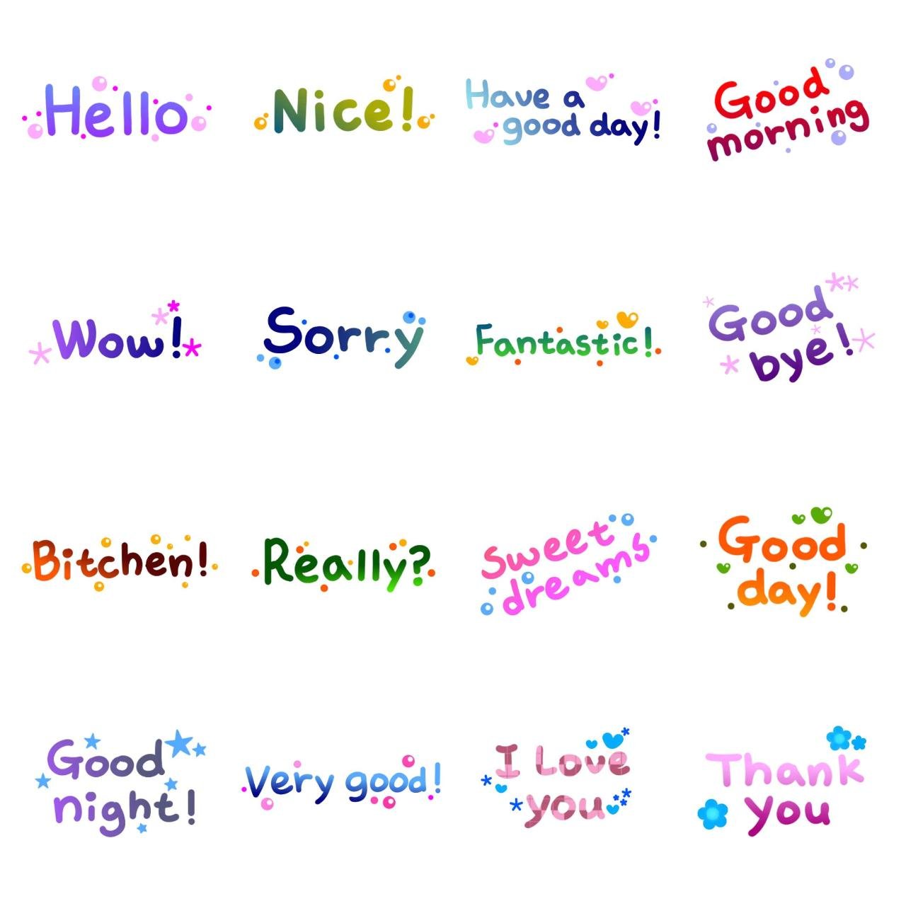 Have a good day! Phrases,Etc. sticker pack for Whatsapp, Telegram, Signal, and others chatting and message apps