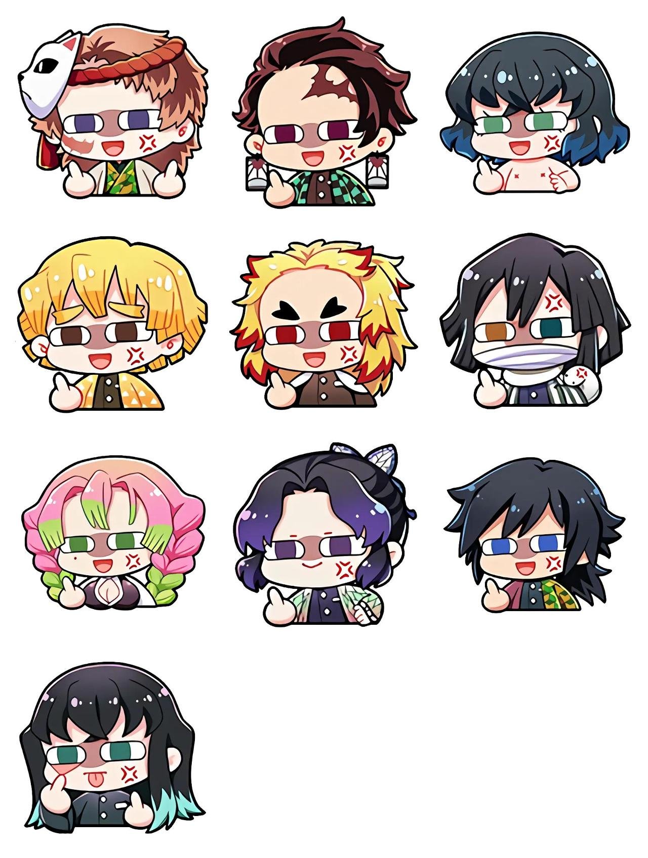 Kimetsu no Yaiba #2 Anime, Kimetsu no Yaiba, Demon Slayer sticker pack for Whatsapp, Telegram, Signal, and others chatting and message apps