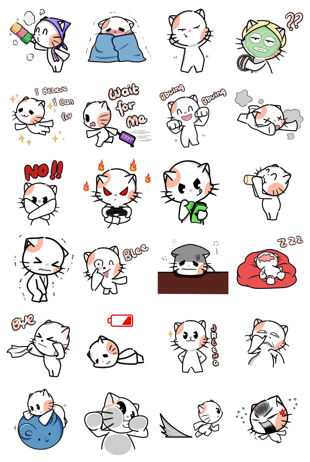 aino vol-2 Animals,Animation/Cartoon sticker pack for Whatsapp, Telegram, Signal, and others chatting and message apps