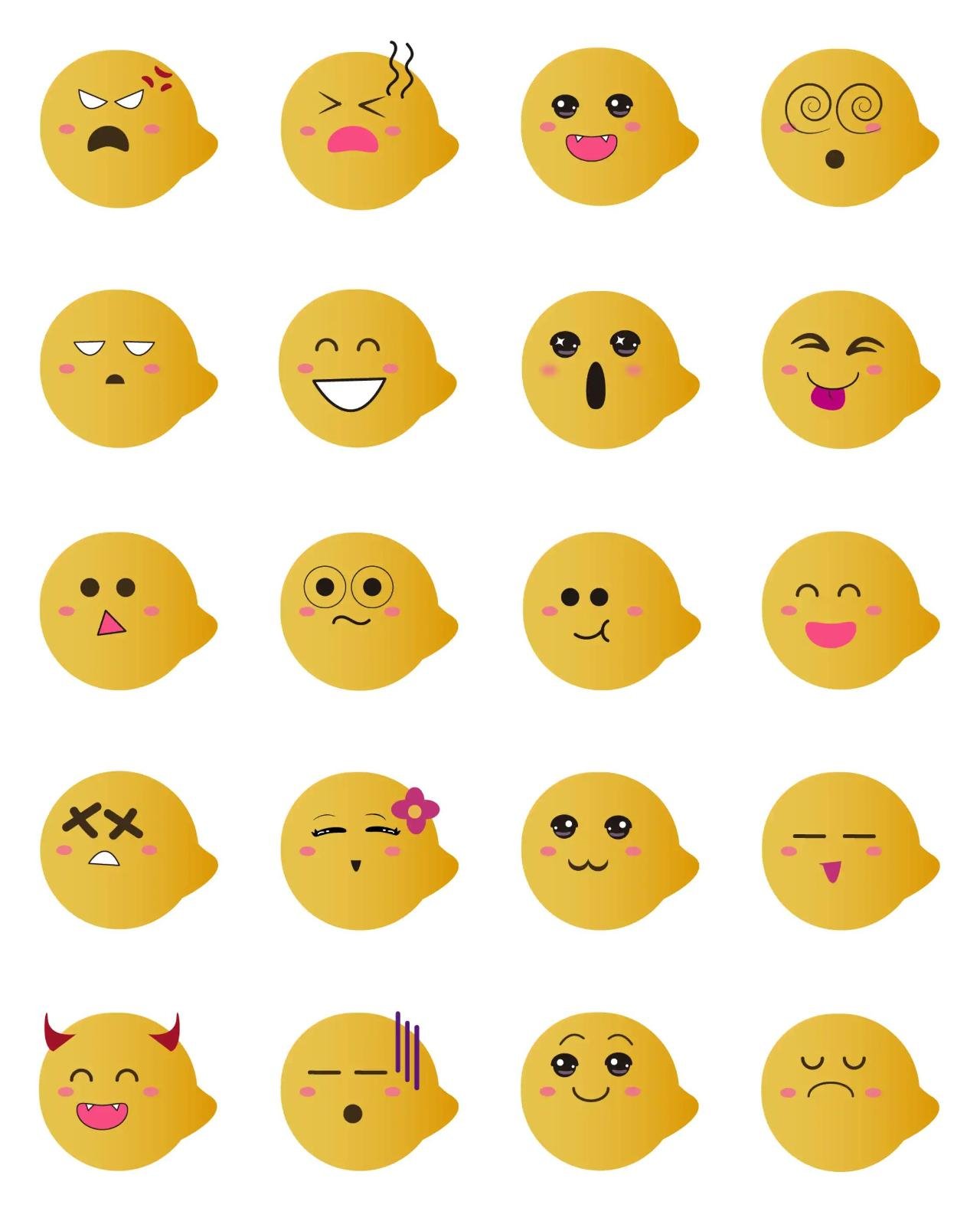 Emotes 2 Animation/Cartoon,Phrases sticker pack for Whatsapp, Telegram, Signal, and others chatting and message apps