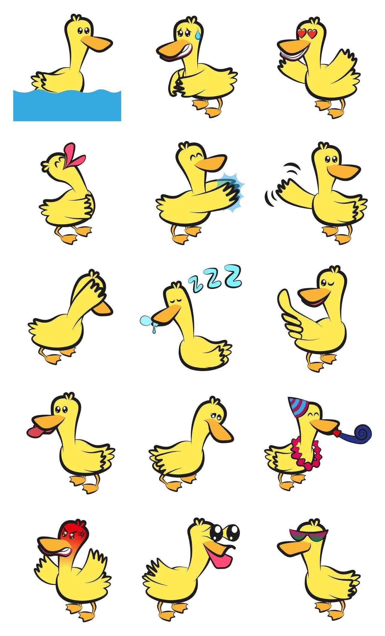 Lucky the duck Animation/Cartoon,Animals,Gag,Objects,Culture,Valentine,Etc sticker pack for Whatsapp, Telegram, Signal, and others chatting and message apps