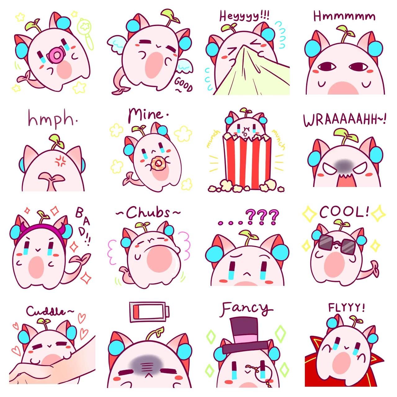 Catragora Animation/Cartoon sticker pack for Whatsapp, Telegram, Signal, and others chatting and message apps