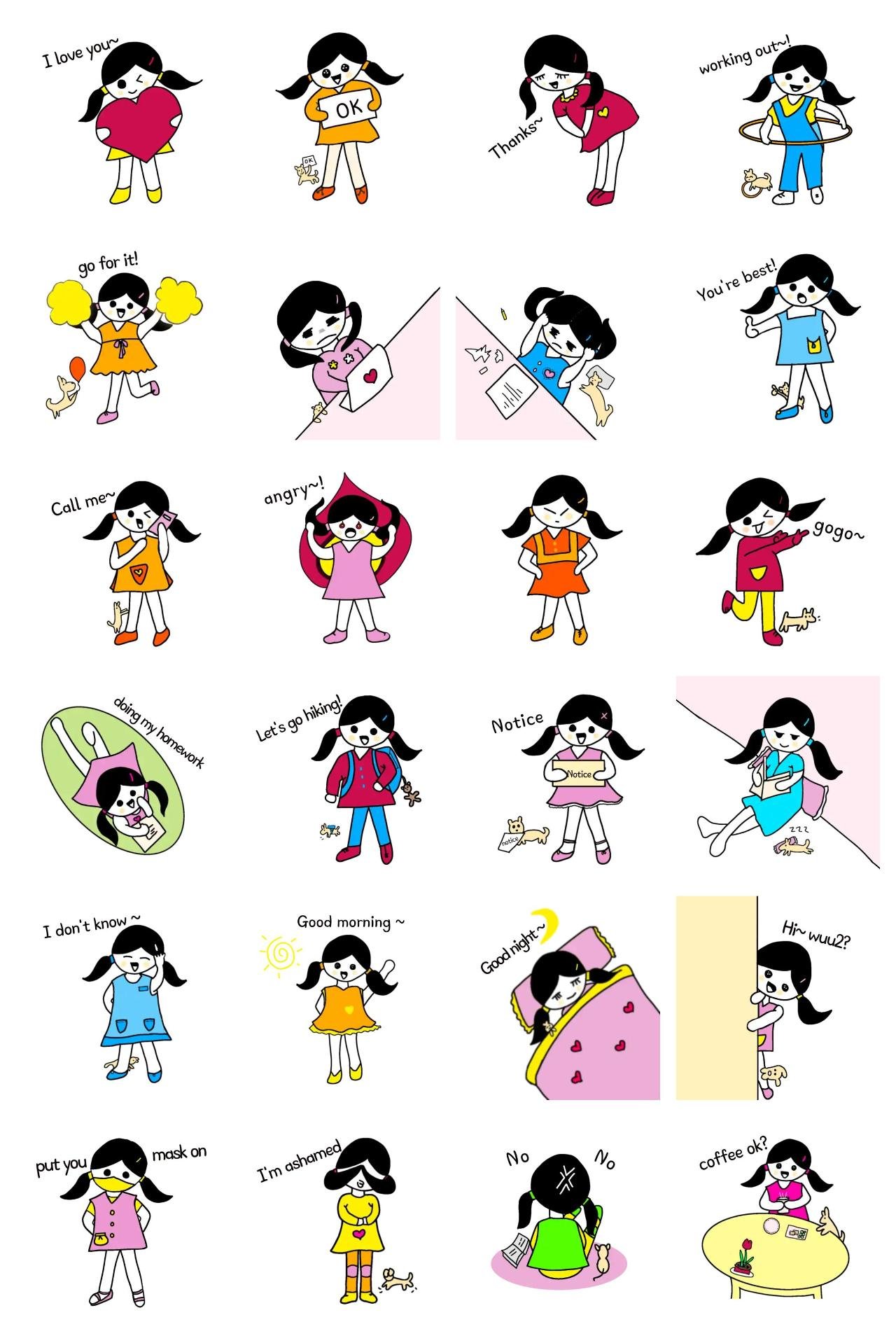 lovely Lara Animation/Cartoon,People sticker pack for Whatsapp, Telegram, Signal, and others chatting and message apps