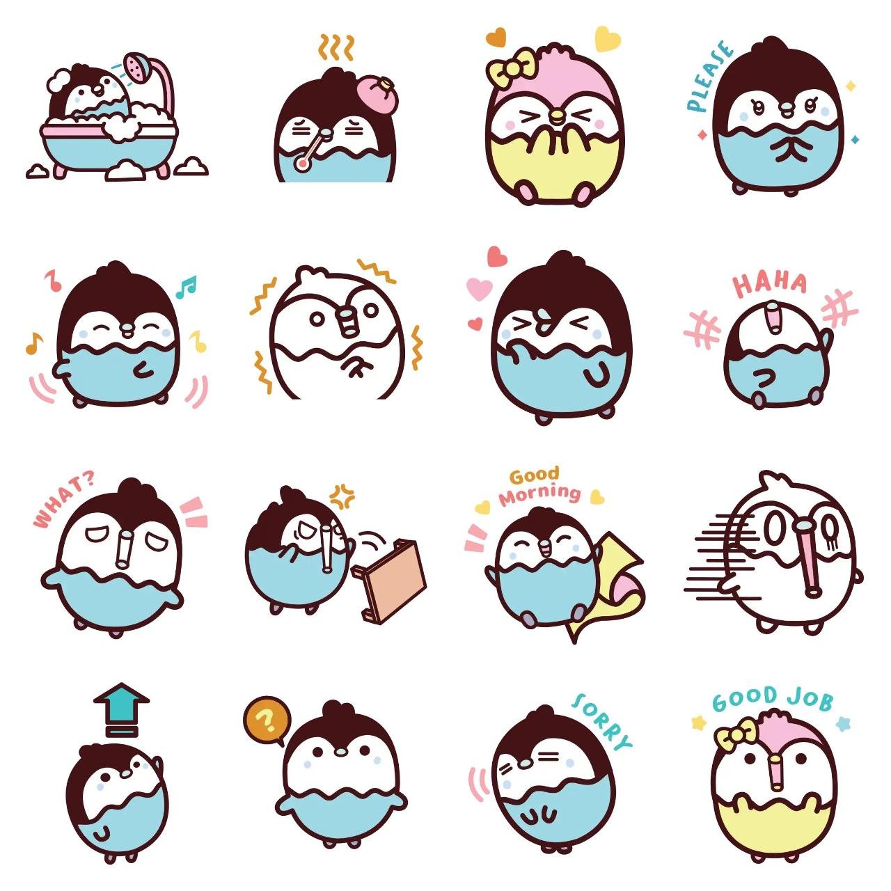 Migu the Penguin Volume 2 Animation/Cartoon,Animals sticker pack for Whatsapp, Telegram, Signal, and others chatting and message apps