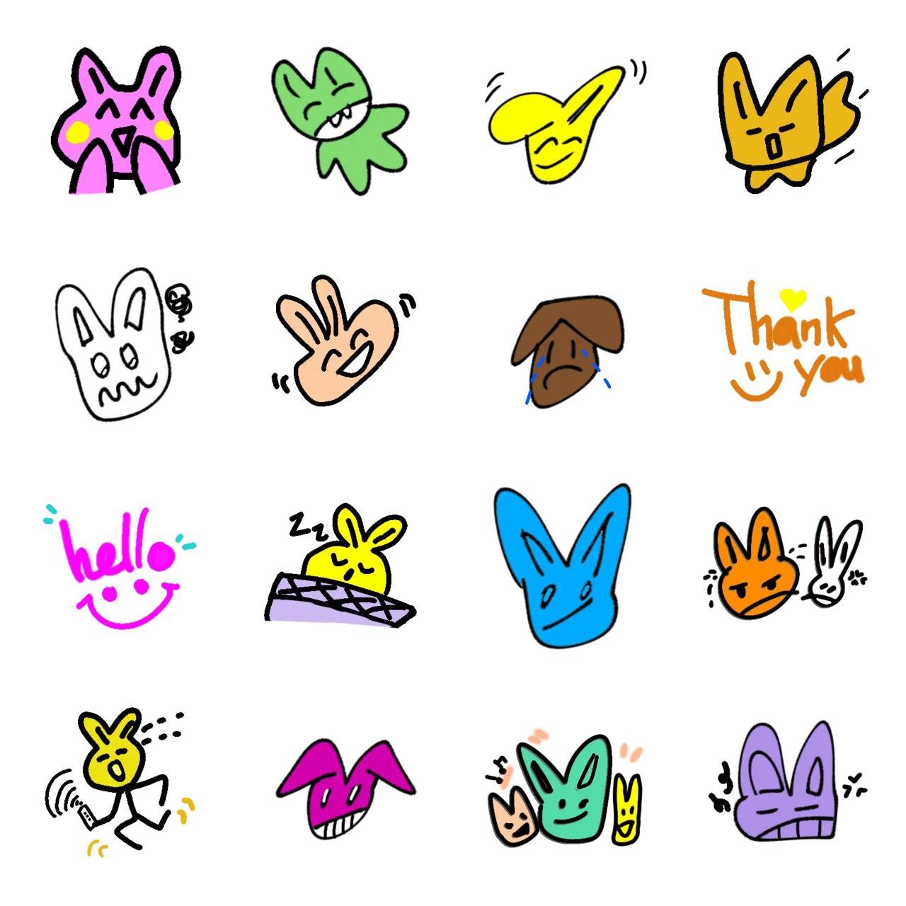 mongly1 Animation/Cartoon,Animals,Phrases,People,Culture,Etc,Plants,Vacation,Easter,New year's day,Transporations,Instruments,Objects,Gag,Celebrity,Romance,Weather/Nature sticker pack for Whatsapp, Telegram, Signal, and others chatting and message apps