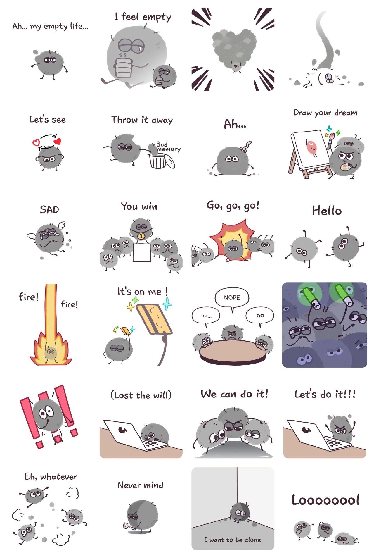 Dust World Animation/Cartoon,Objects sticker pack for Whatsapp, Telegram, Signal, and others chatting and message apps