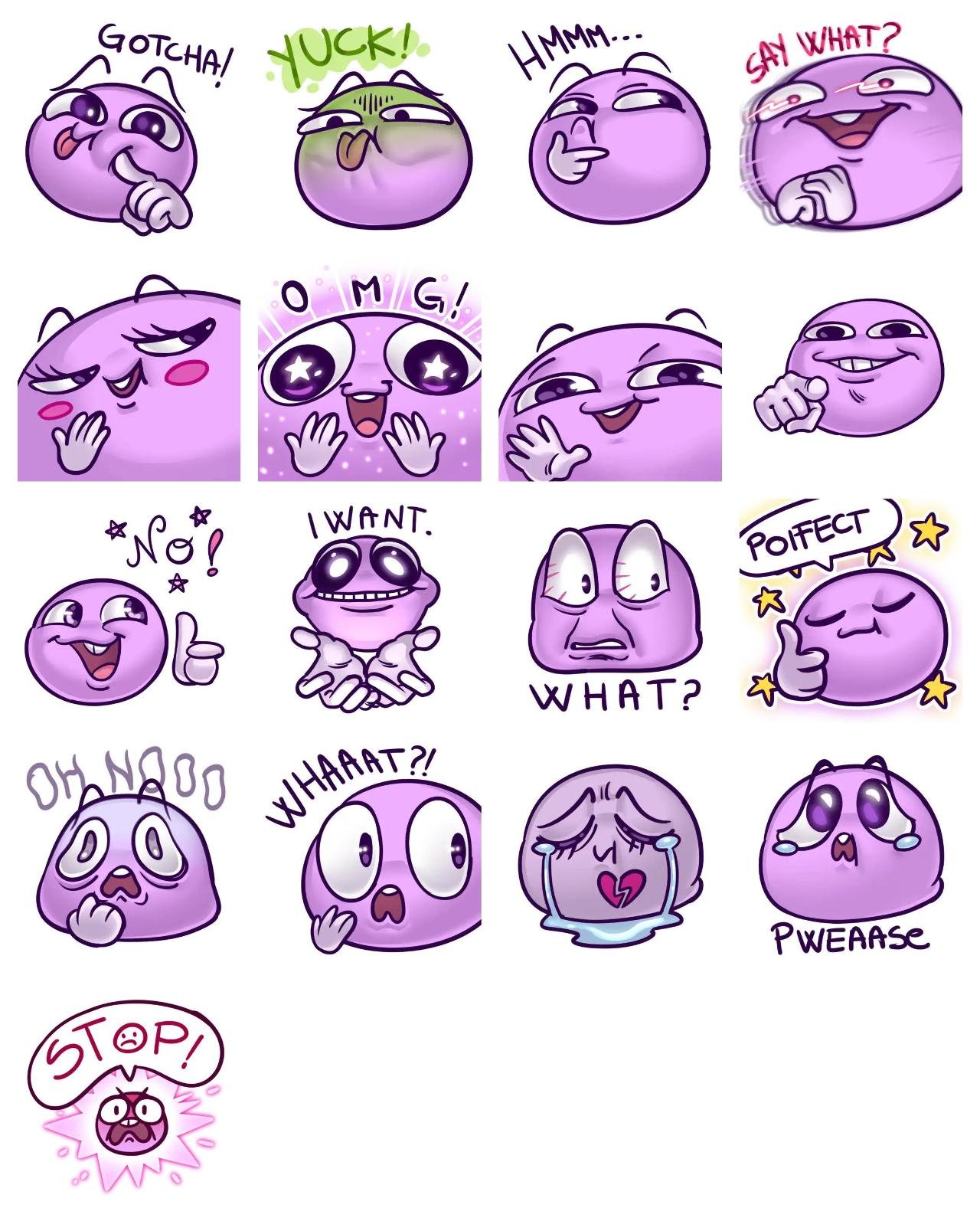 Pink Bubble Boy Animation/Cartoon sticker pack for Whatsapp, Telegram, Signal, and others chatting and message apps