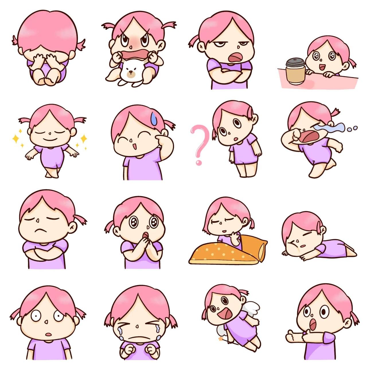 Cream part 1 Animation/Cartoon,People sticker pack for Whatsapp, Telegram, Signal, and others chatting and message apps