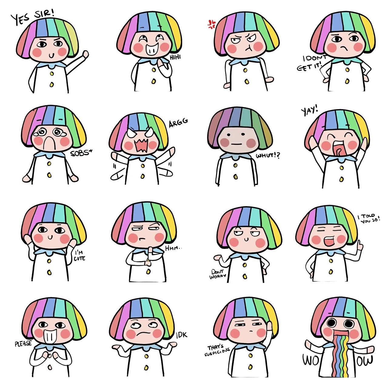 rainbow man Animation/Cartoon,Etc sticker pack for Whatsapp, Telegram, Signal, and others chatting and message apps