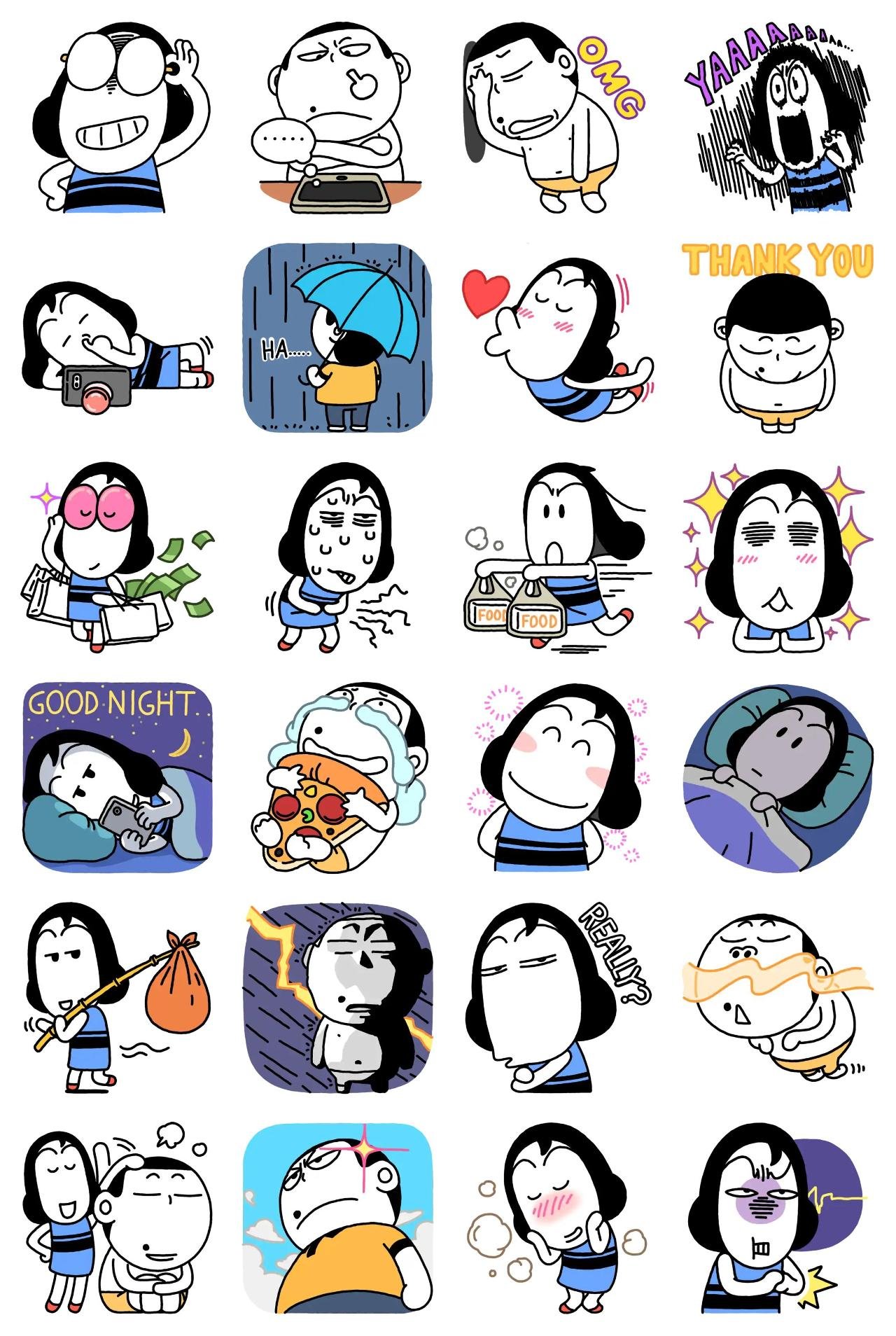 Hubuluck & Pang's Life vol.2 Animation/Cartoon,Gag,Romance,People,Etc,RAMADAN sticker pack for Whatsapp, Telegram, Signal, and others chatting and message apps