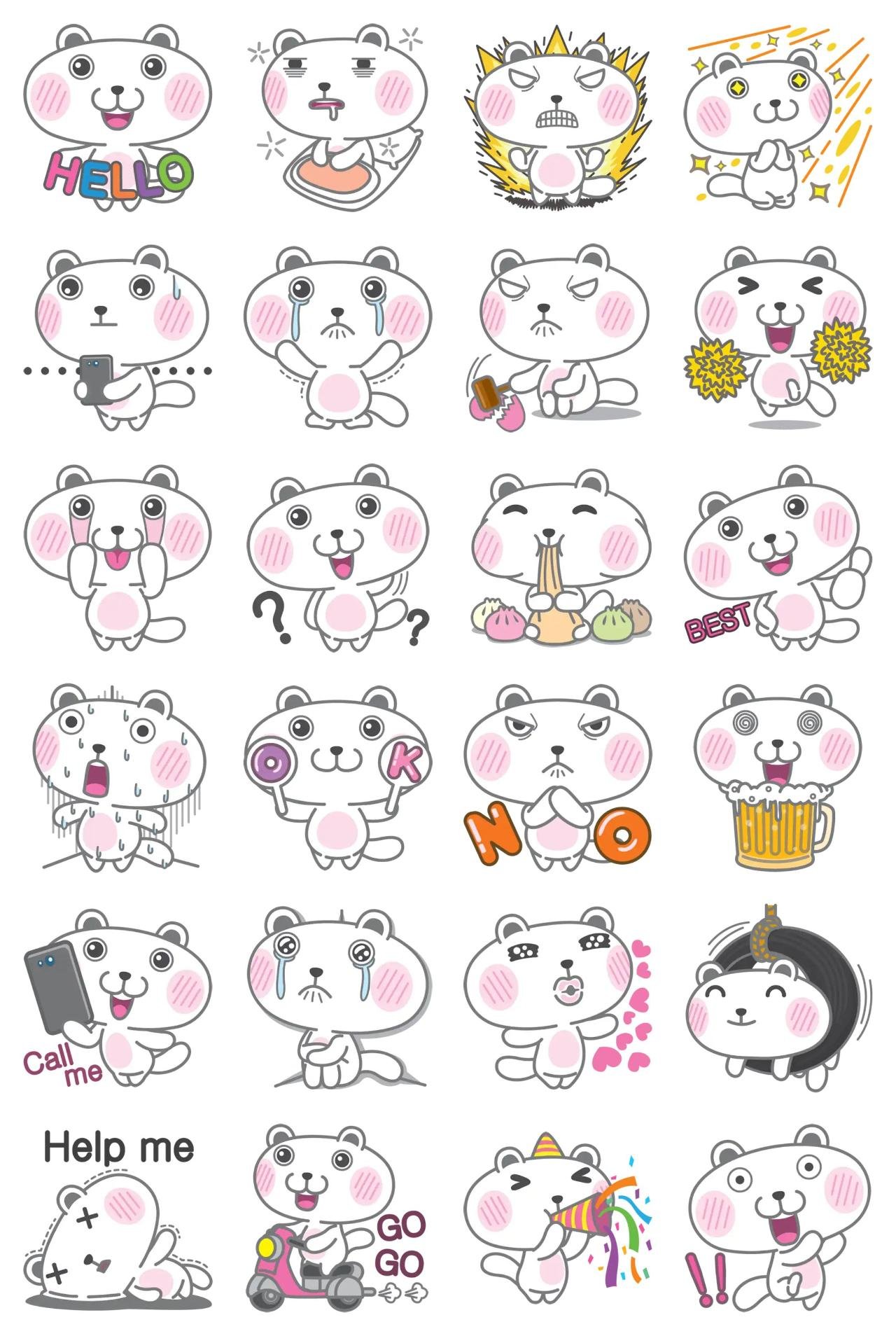 Daeng-geul-i Gag sticker pack for Whatsapp, Telegram, Signal, and others chatting and message apps