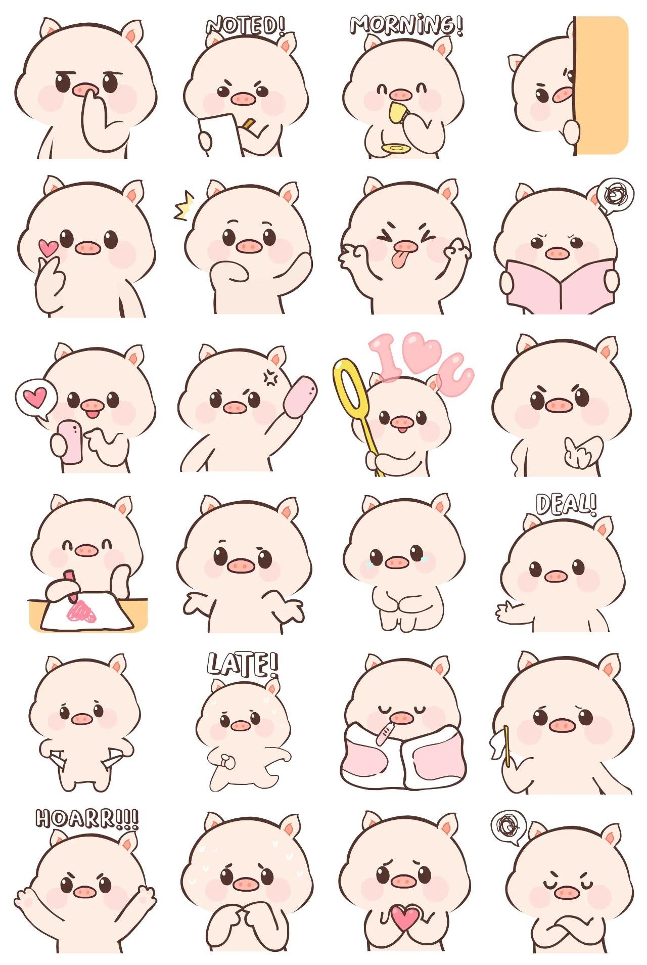 Babibubebo! (Part.1) Animation/Cartoon,Animals,Food/Drink,Gag,Instruments,Objects,Celebrity,Etc sticker pack for Whatsapp, Telegram, Signal, and others chatting and message apps