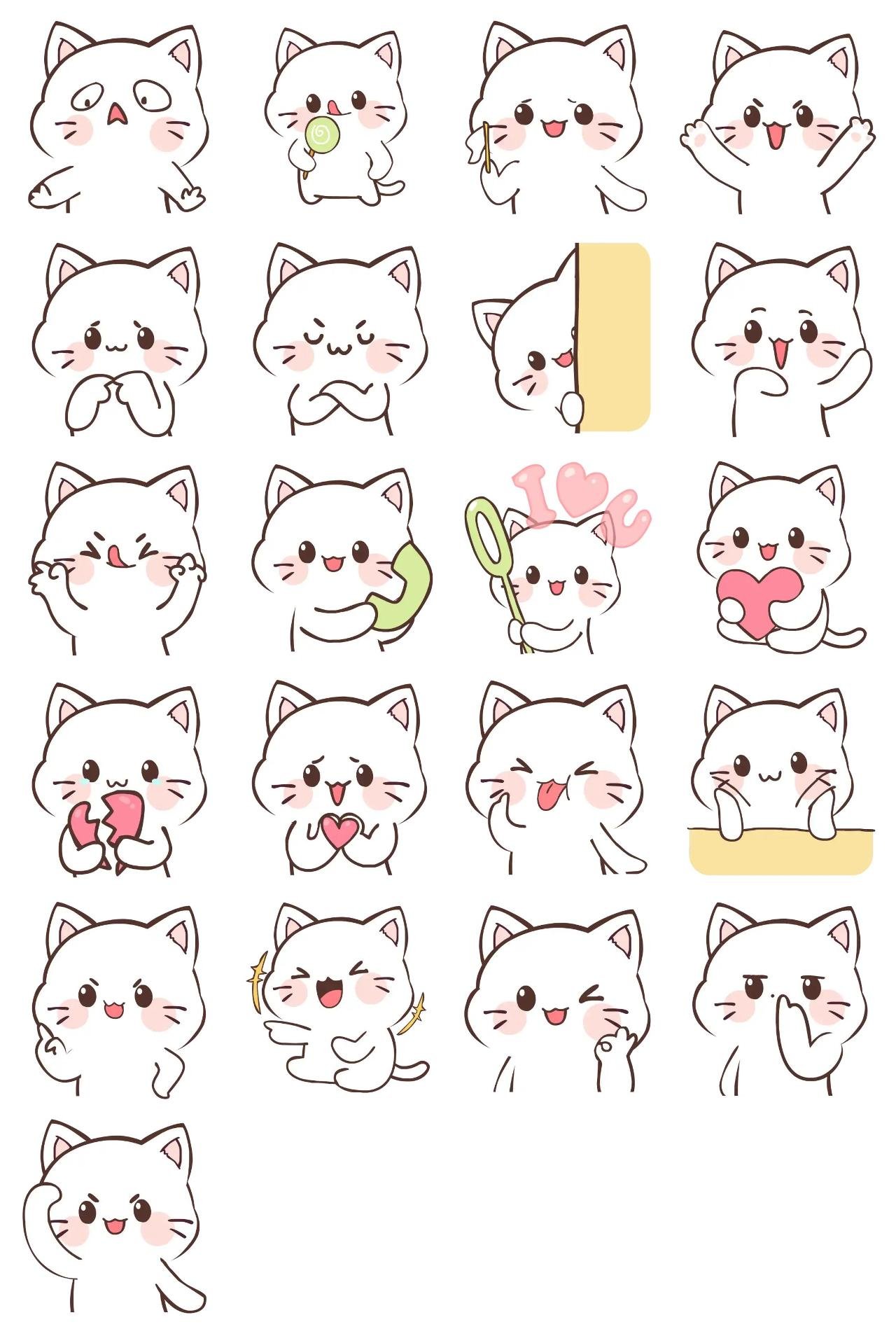 Meong! (Part.1) Animation/Cartoon,Animals,Etc,New year's day,Anniversary,Birthday sticker pack for Whatsapp, Telegram, Signal, and others chatting and message apps