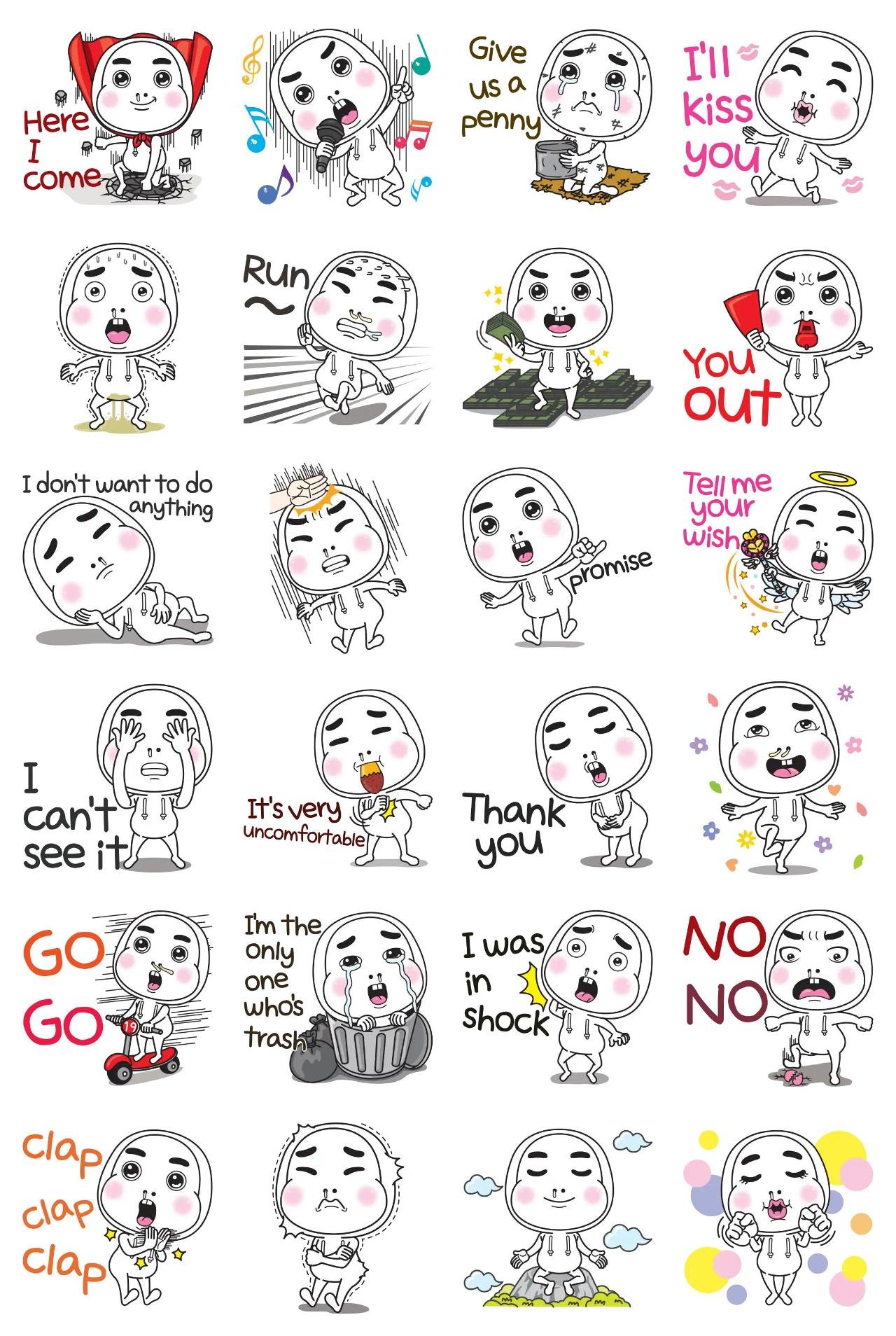 gidong-i-2 Animation/Cartoon,People,Gag sticker pack for Whatsapp, Telegram, Signal, and others chatting and message apps