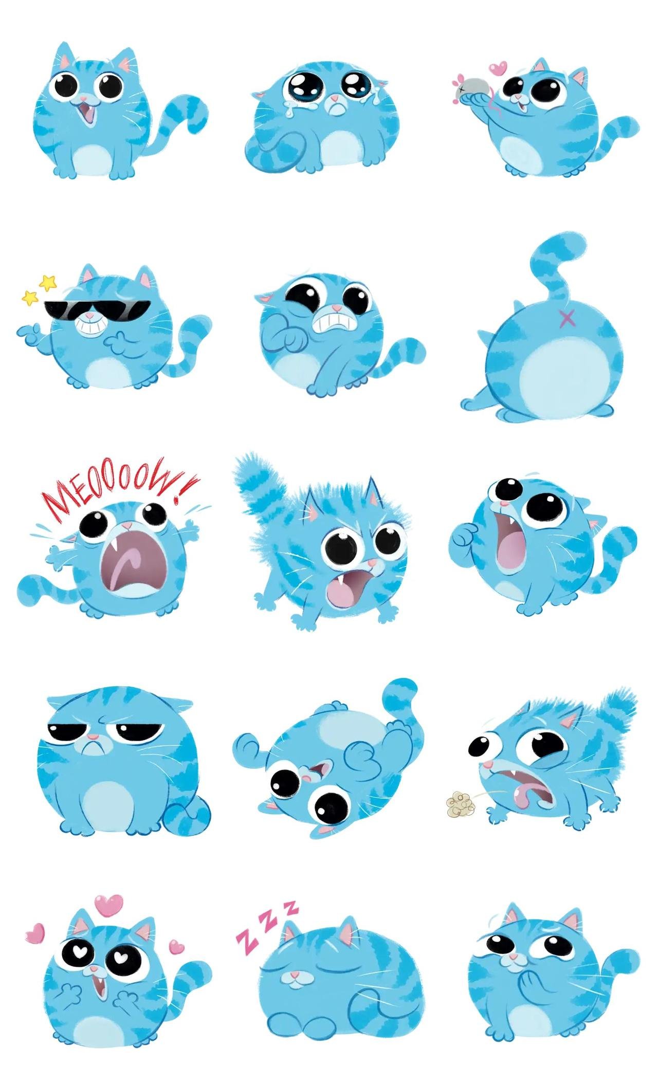 Gato Bola Animation/Cartoon,Animals,Gag,Weather/Nature,FAMILY,Etc sticker pack for Whatsapp, Telegram, Signal, and others chatting and message apps