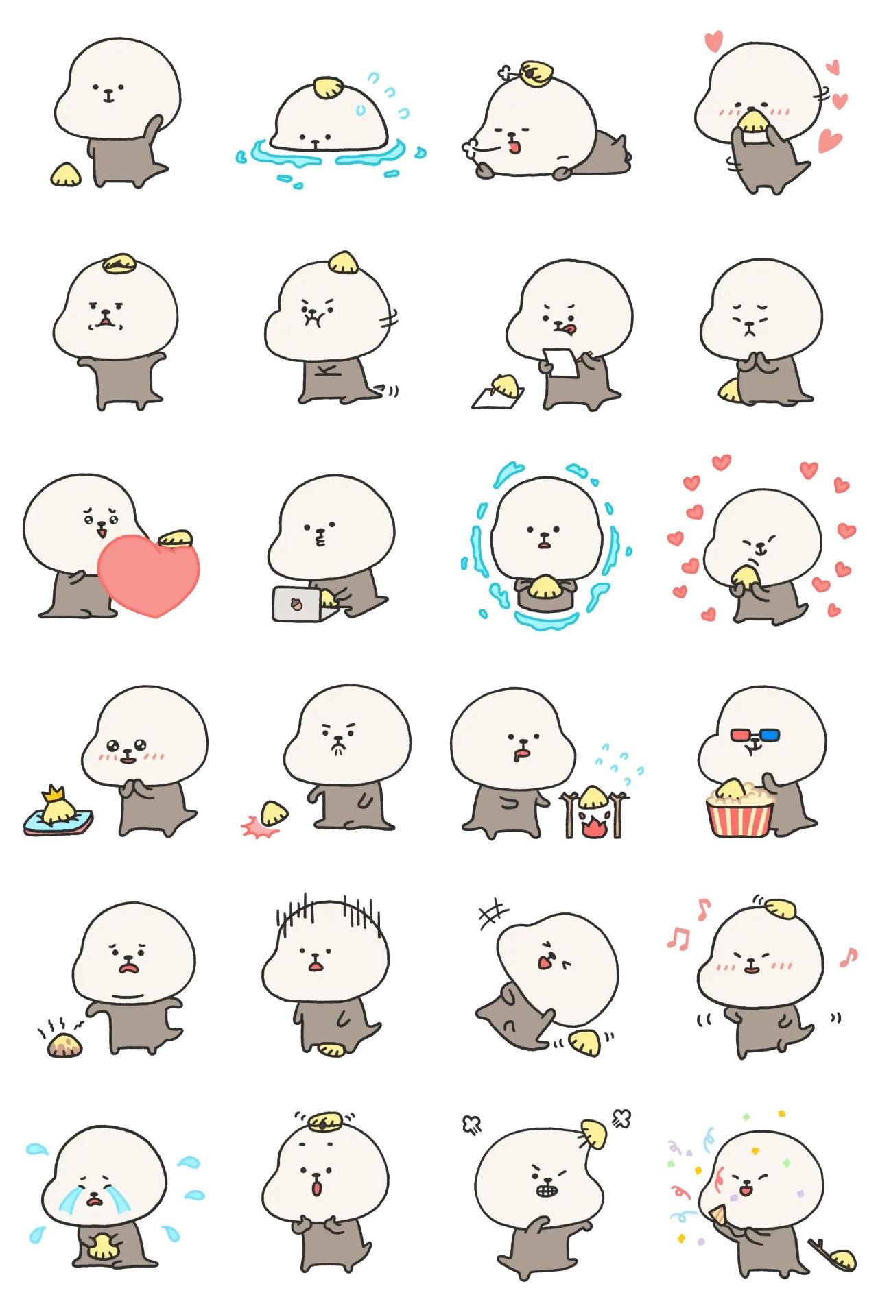 lovely sea otter Animation/Cartoon,Animals,Celebrity,People,Romance sticker pack for Whatsapp, Telegram, Signal, and others chatting and message apps