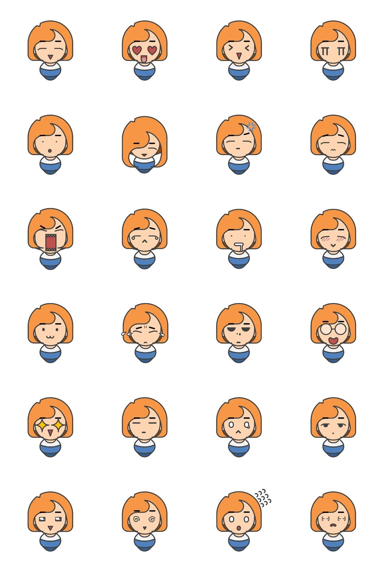 직장인시리즈 Animation/Cartoon,People sticker pack for Whatsapp, Telegram, Signal, and others chatting and message apps