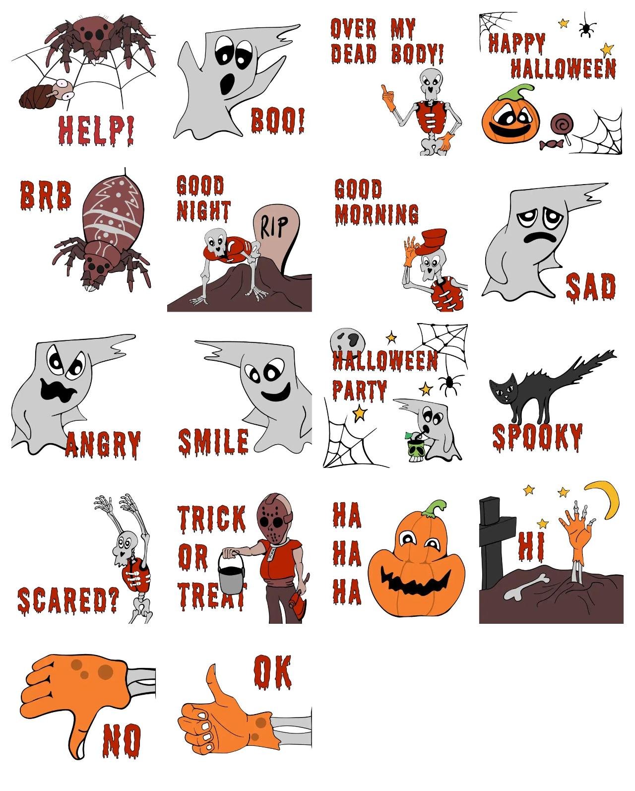 Trick or Treat Halloween sticker pack for Whatsapp, Telegram, Signal, and others chatting and message apps