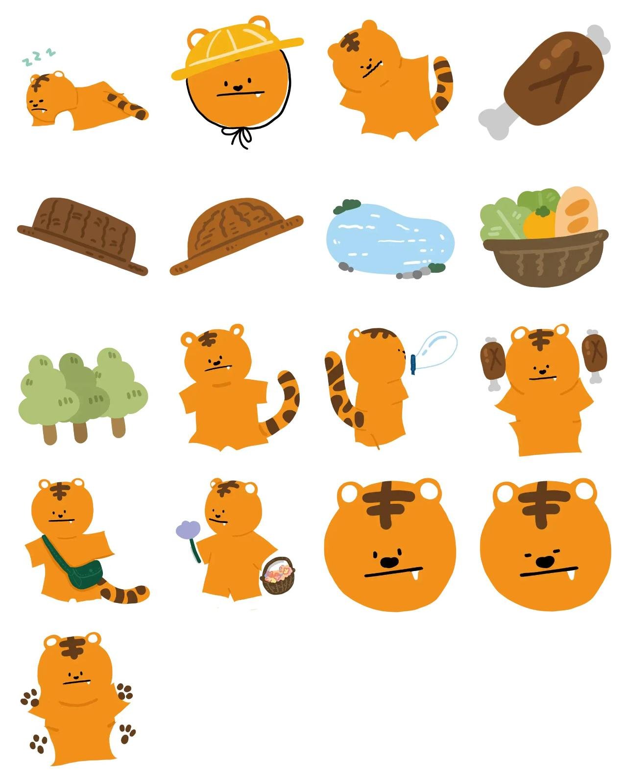 Irangi's picnic Animation/Cartoon sticker pack for Whatsapp, Telegram, Signal, and others chatting and message apps