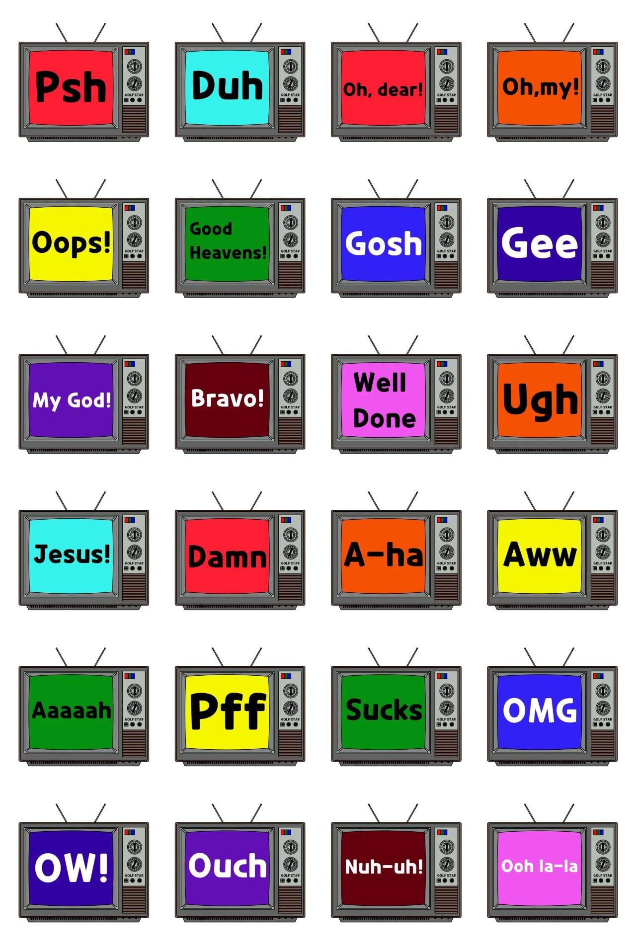 Old TV Gag,People,Objects,Etc sticker pack for Whatsapp, Telegram, Signal, and others chatting and message apps