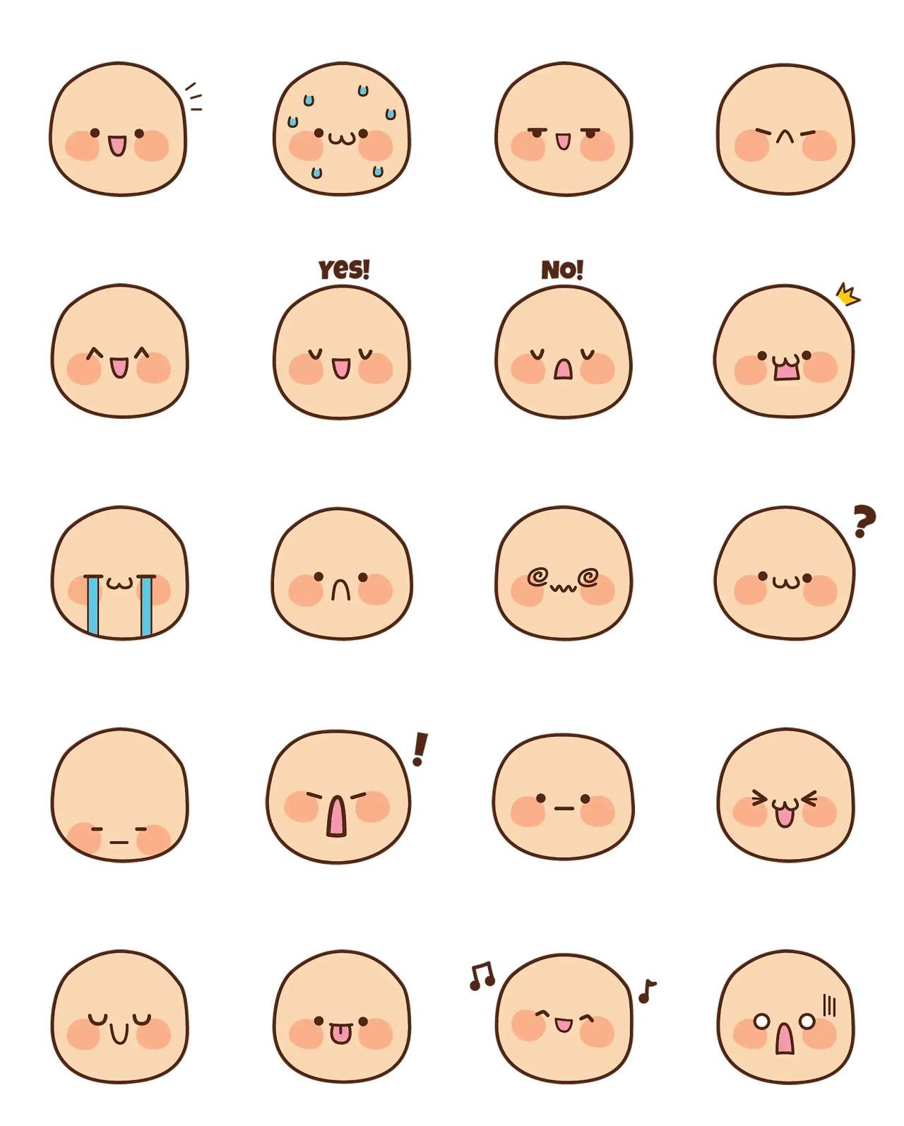 Round Tofu 1 Animation/Cartoon,Food/Drink sticker pack for Whatsapp, Telegram, Signal, and others chatting and message apps