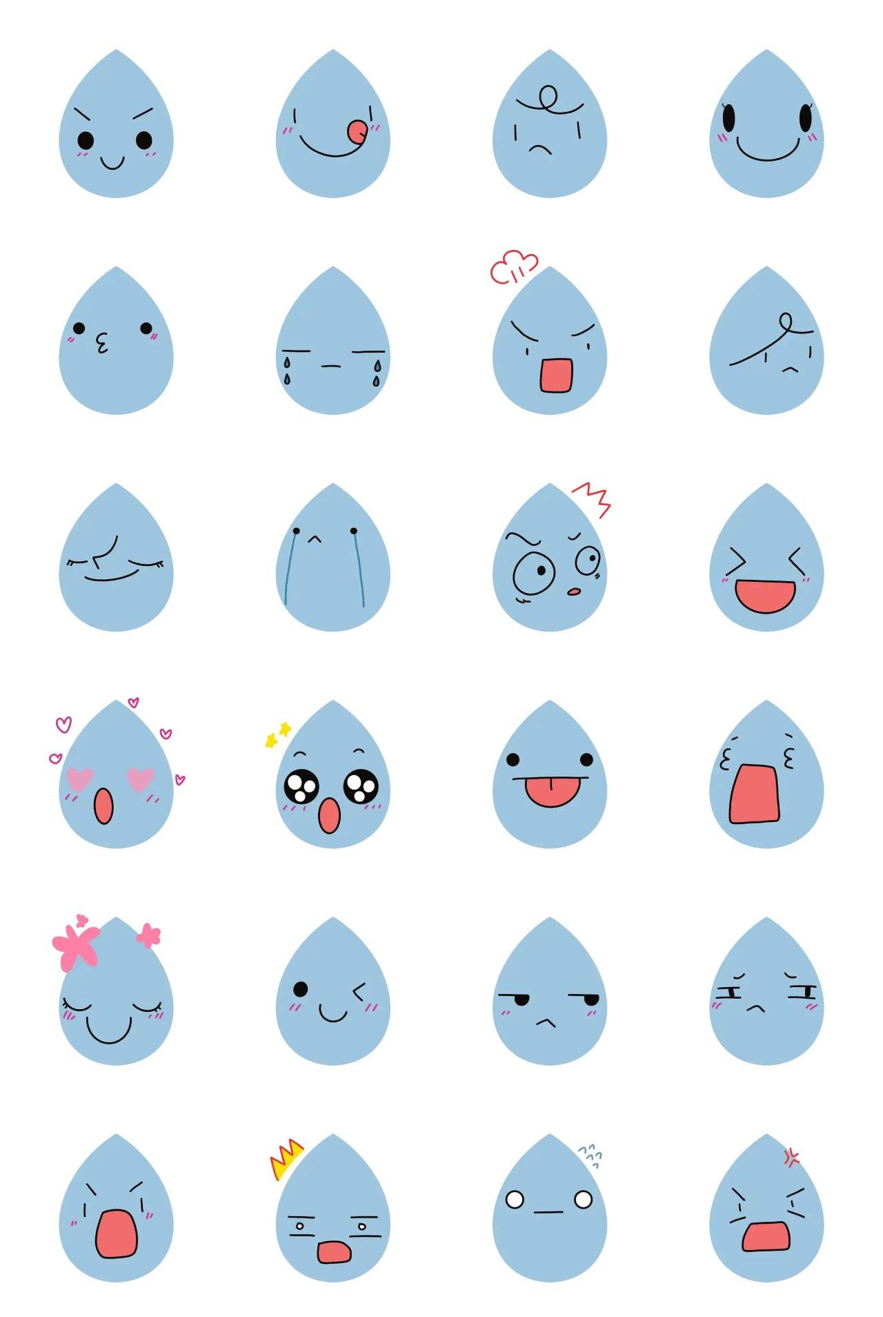 rain Animation/Cartoon sticker pack for Whatsapp, Telegram, Signal, and others chatting and message apps