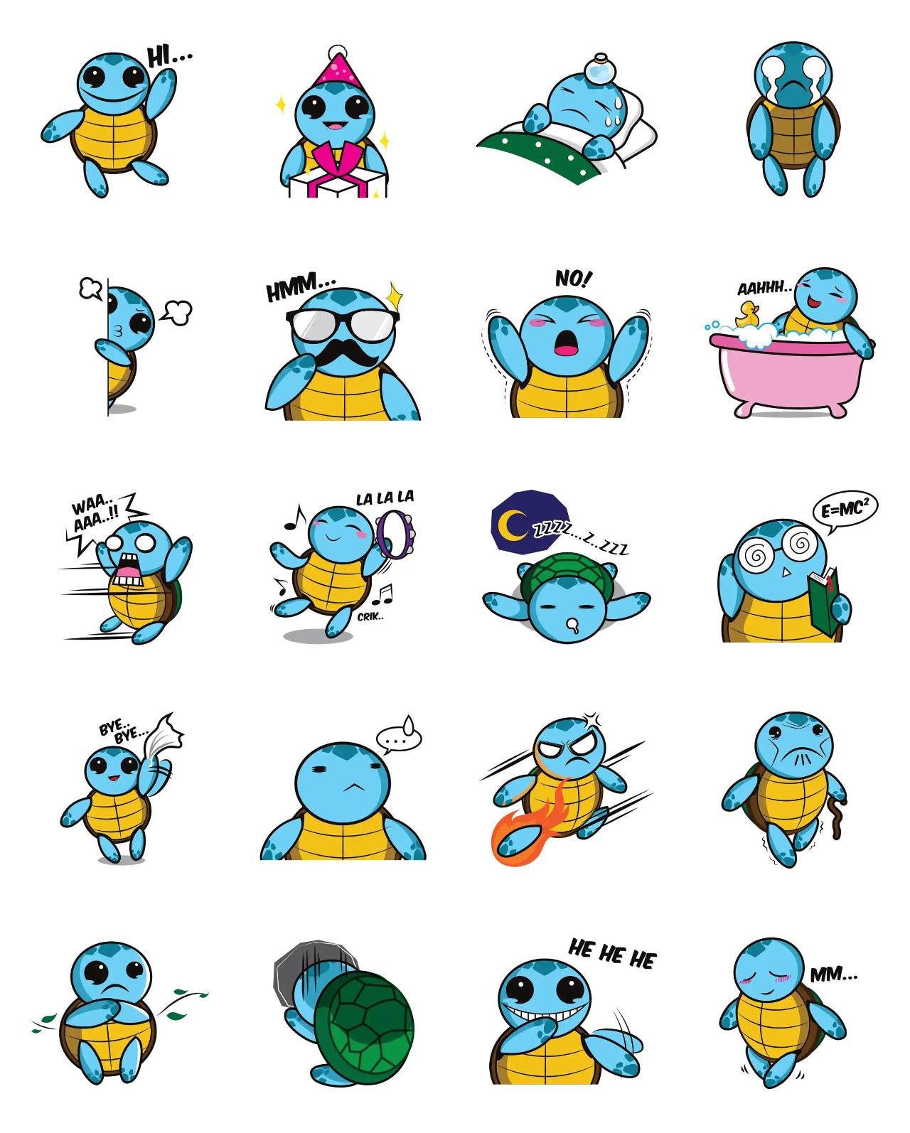 Kurururu 1 Animals sticker pack for Whatsapp, Telegram, Signal, and others chatting and message apps