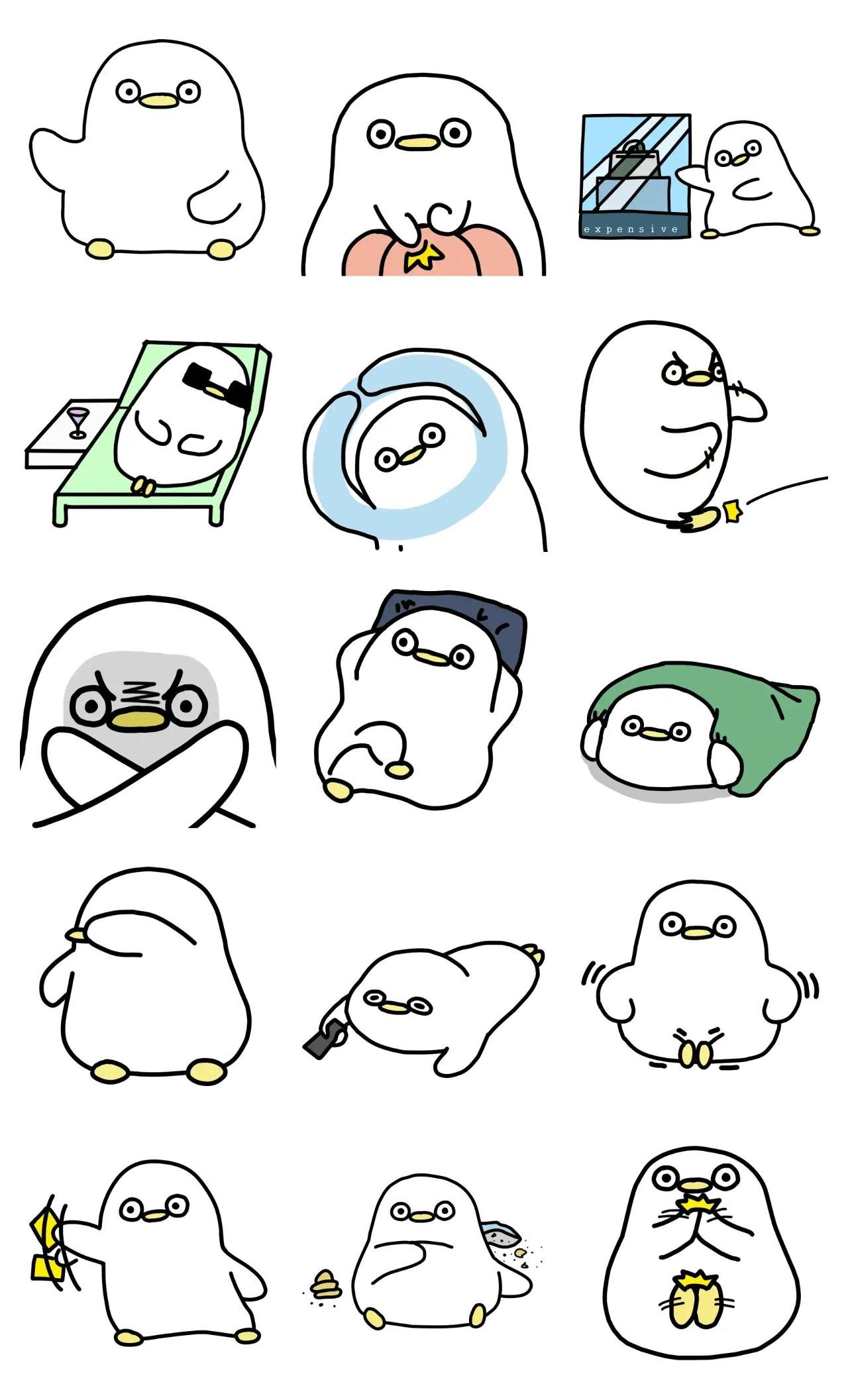 Dummy Duck Animation/Cartoon,Animals,Gag,Etc sticker pack for Whatsapp, Telegram, Signal, and others chatting and message apps