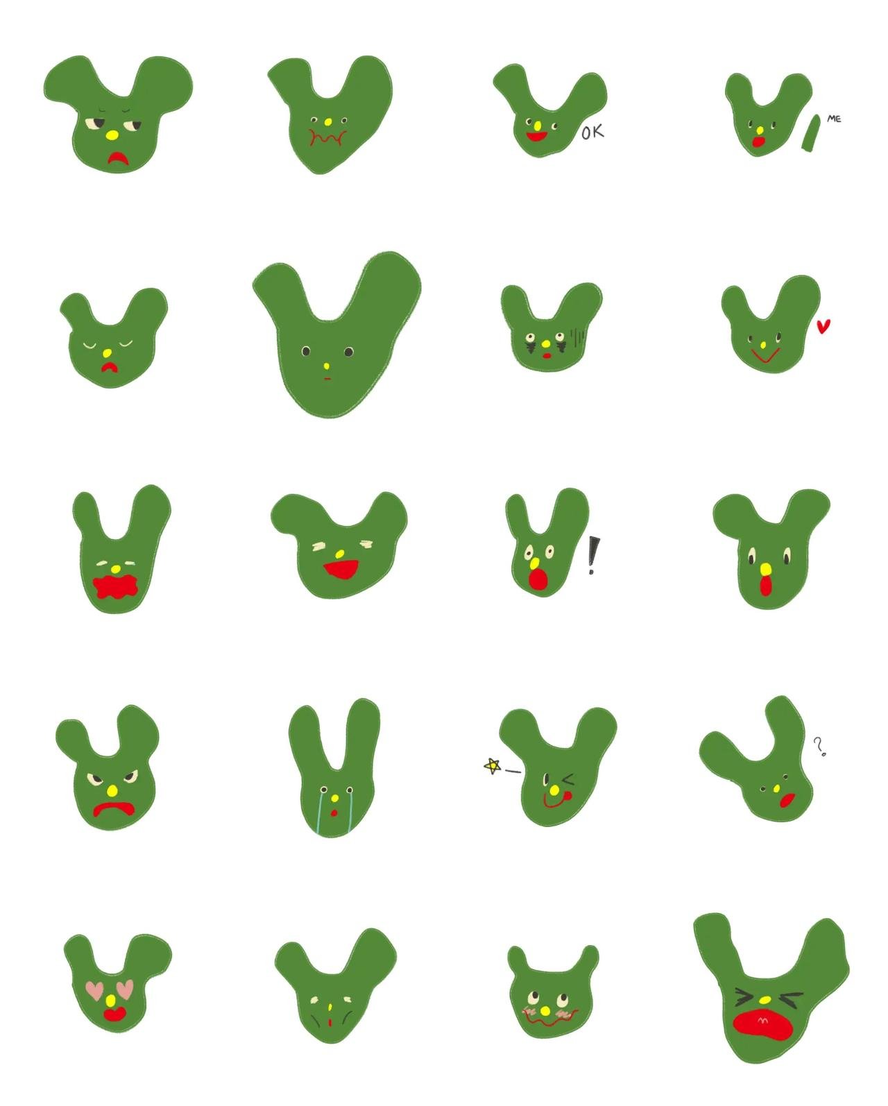 greenmonster Animation/Cartoon sticker pack for Whatsapp, Telegram, Signal, and others chatting and message apps