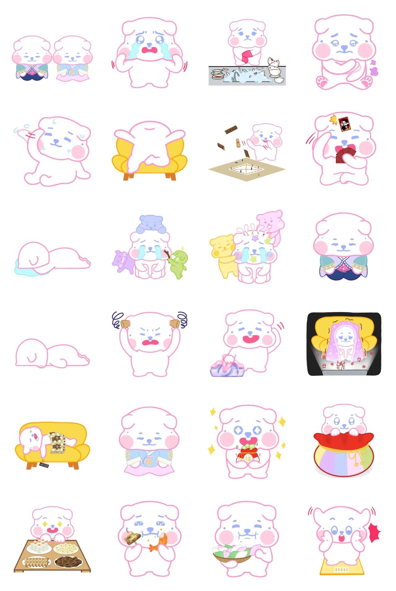 Chuseok with MOONDAE Animation/Cartoon,Animals,Culture,,Etc sticker pack for Whatsapp, Telegram, Signal, and others chatting and message apps