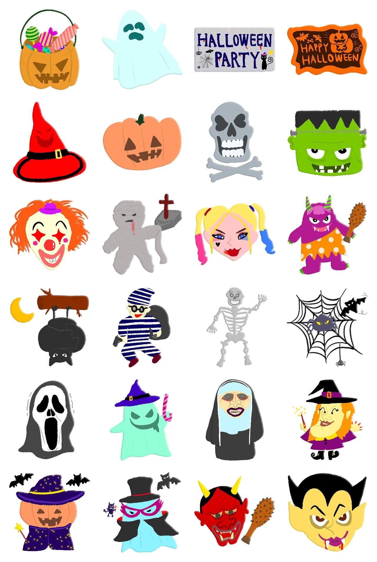 Happy Halloween Animation/Cartoon,Halloween sticker pack for Whatsapp, Telegram, Signal, and others chatting and message apps