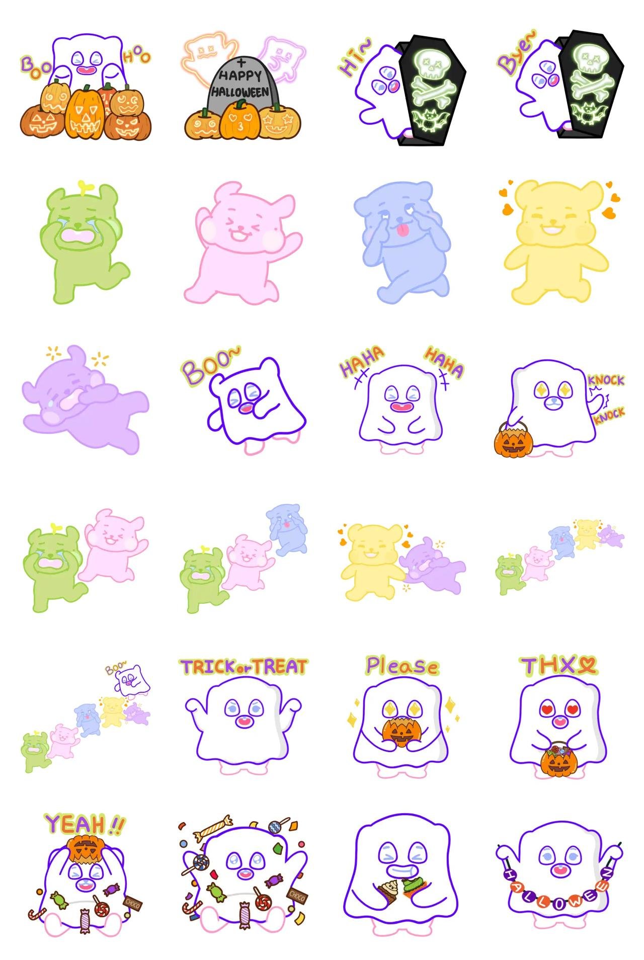 Halloween with MOONDAE 2 Animation/Cartoon,Animals,Halloween sticker pack for Whatsapp, Telegram, Signal, and others chatting and message apps