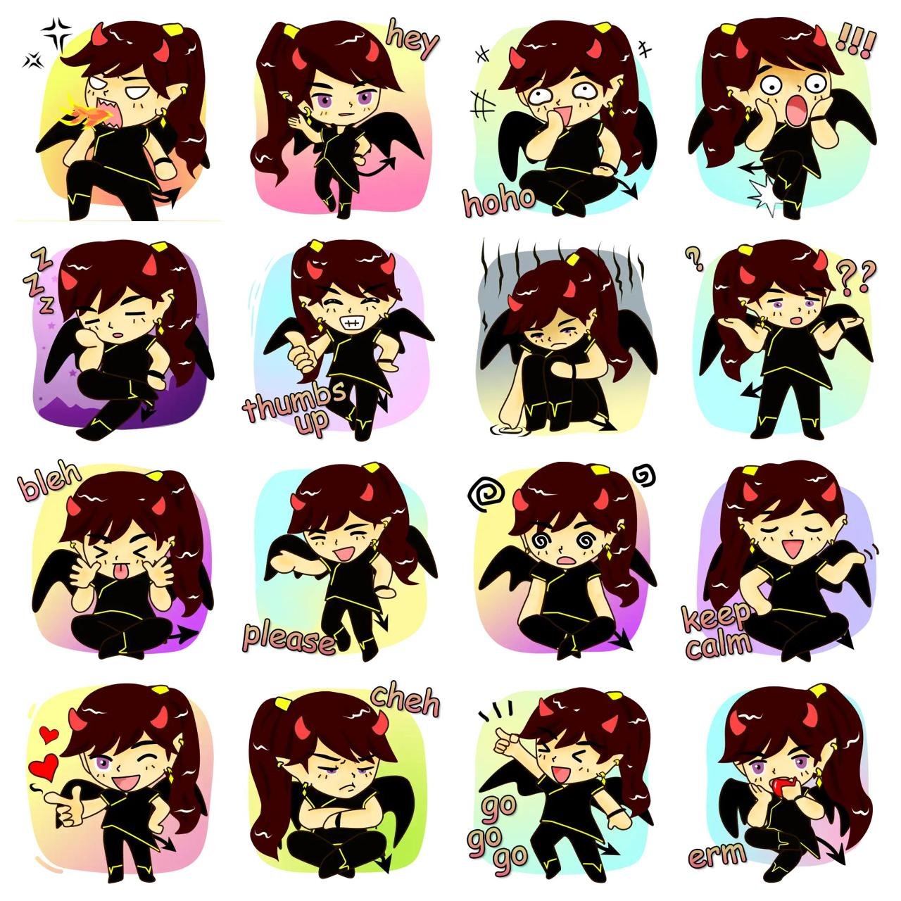 Devil Max Animation/Cartoon,People sticker pack for Whatsapp, Telegram, Signal, and others chatting and message apps