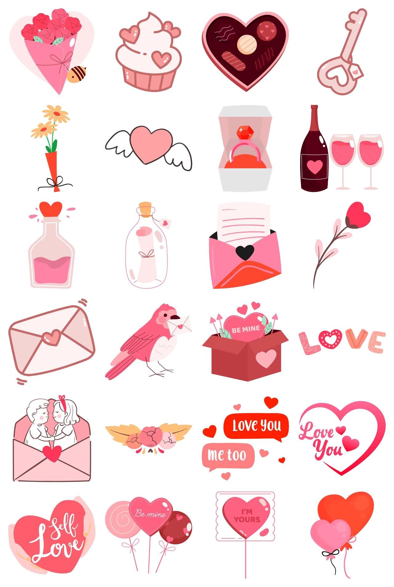 New & Old Ways to Love Romance sticker pack for Whatsapp, Telegram, Signal, and others chatting and message apps