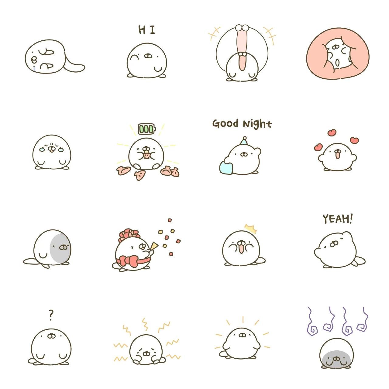 baby otter Animation/Cartoon,Animals,Etc sticker pack for Whatsapp, Telegram, Signal, and others chatting and message apps