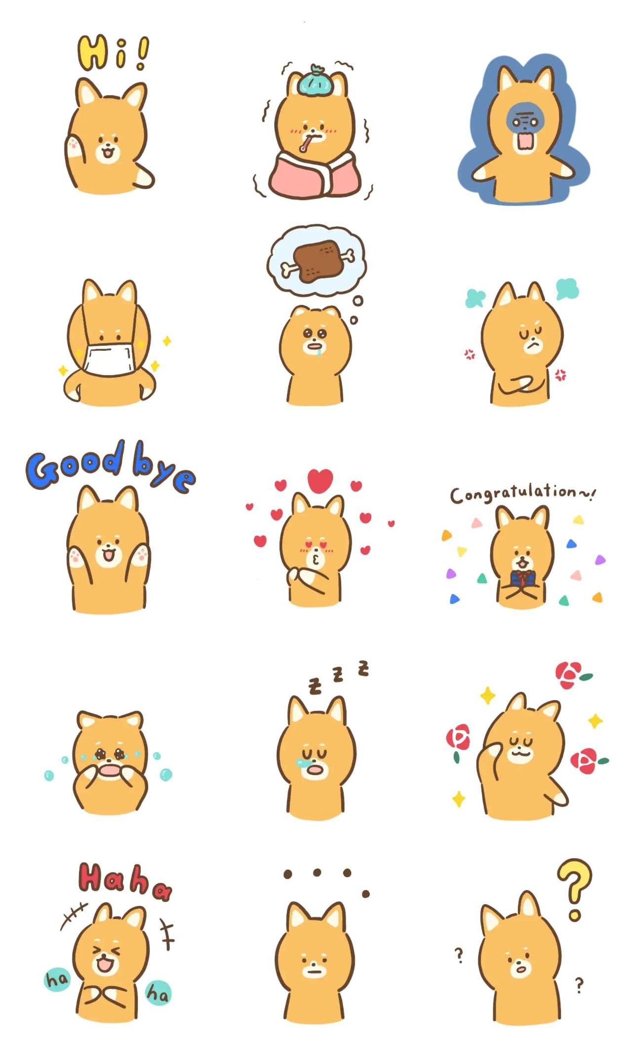 Bbosong-Chihuahua Animation/Cartoon sticker pack for Whatsapp, Telegram, Signal, and others chatting and message apps